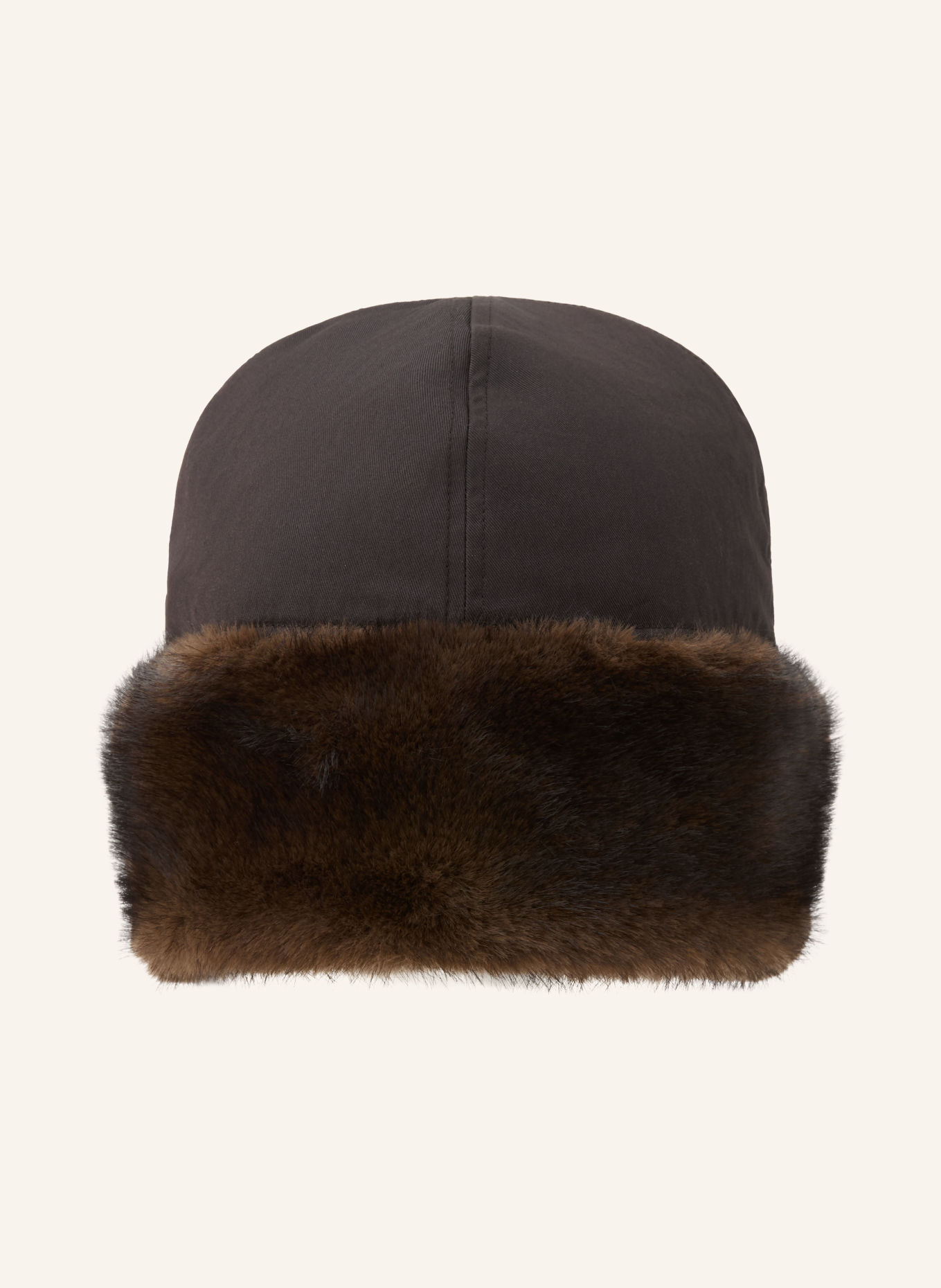 CLAUDIE PIERLOT Hut mit Kunstfell: DUNKELBRAUN