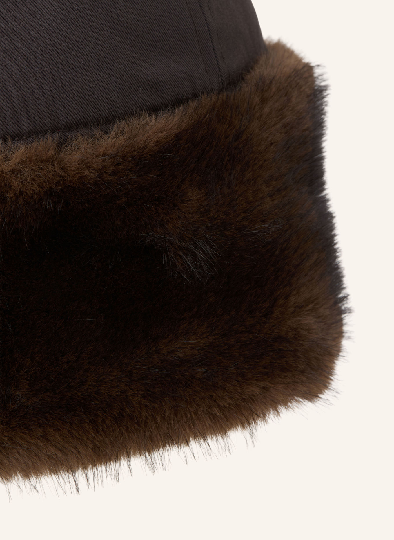 CLAUDIE PIERLOT Hut mit Kunstfell: DUNKELBRAUN
