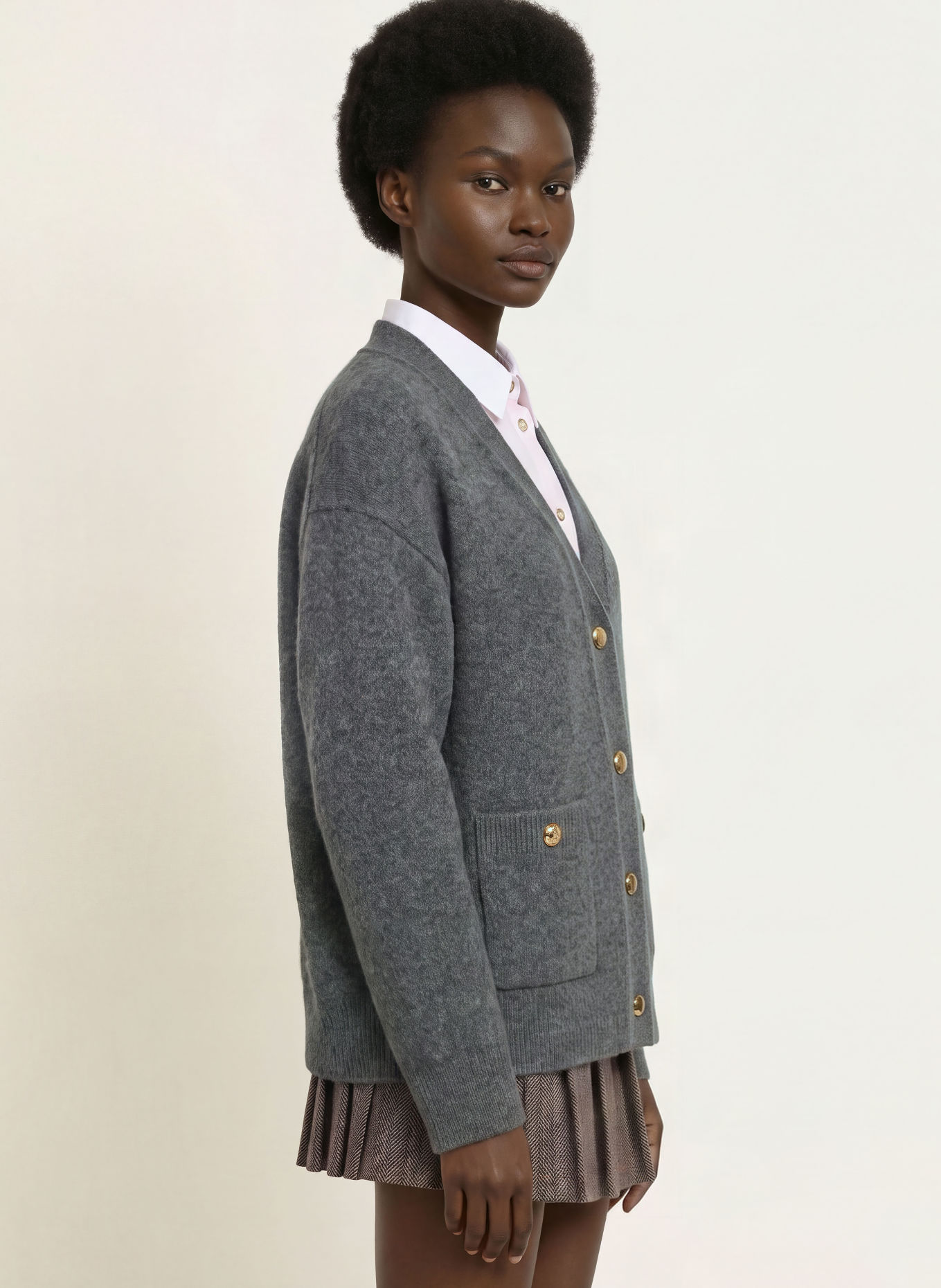 maje Strickjacke: DUNKELGRAU