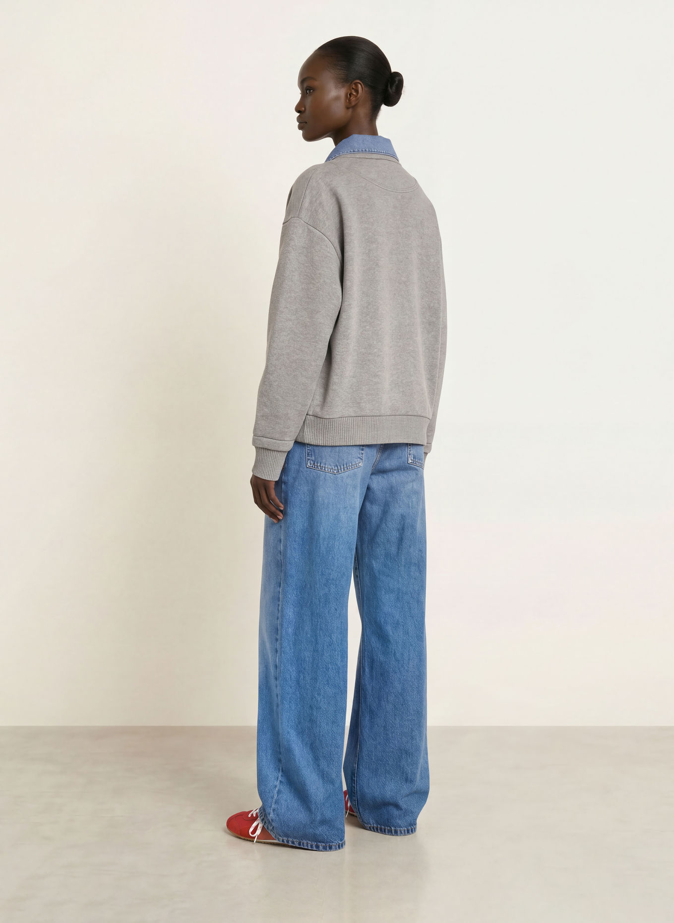 SANDRO Strickjacke: GRAU / BLAU