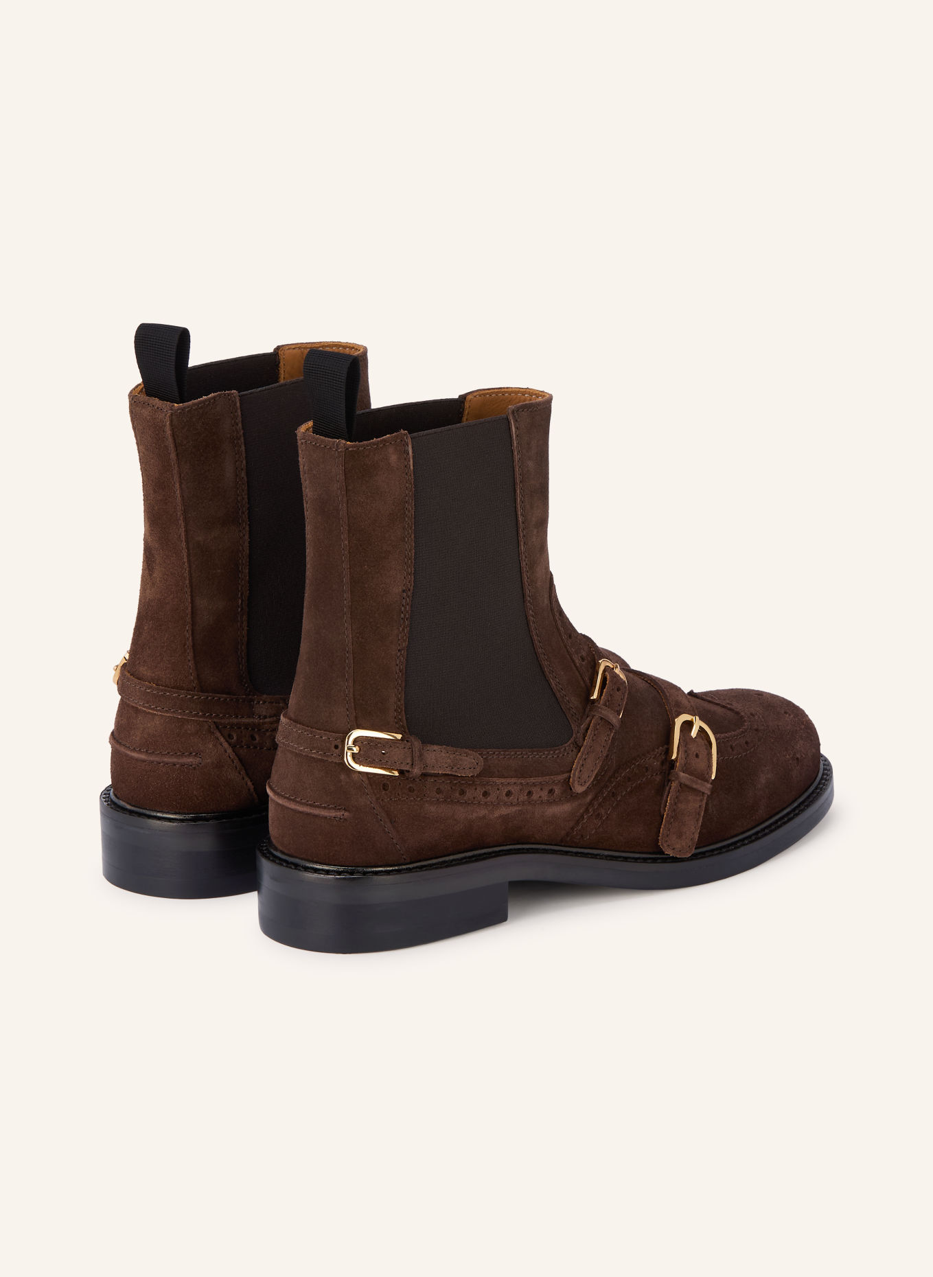SANDRO Chelsea-Boots: DUNKELBRAUN / GOLD