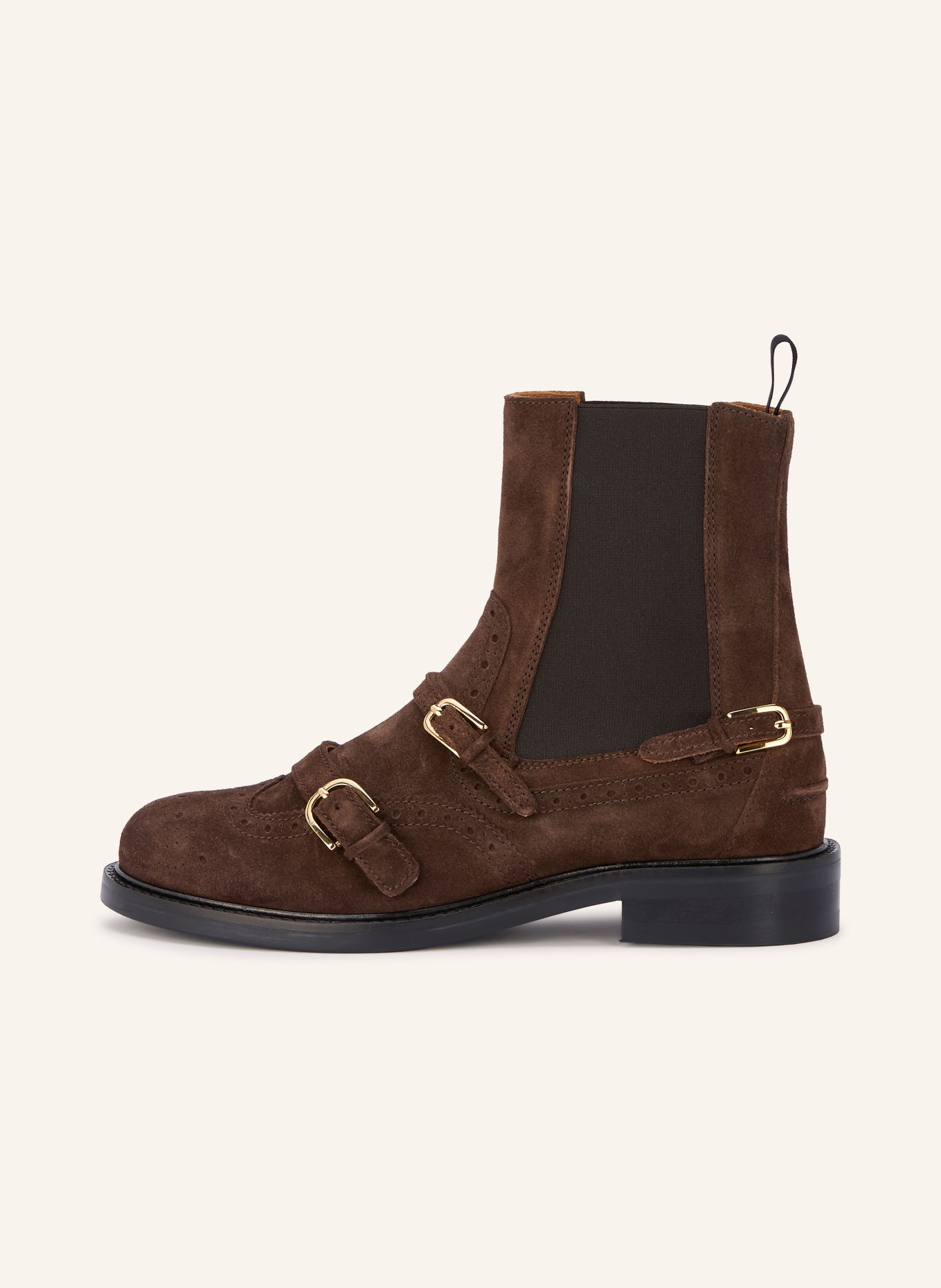 SANDRO Chelsea-Boots: DUNKELBRAUN / GOLD