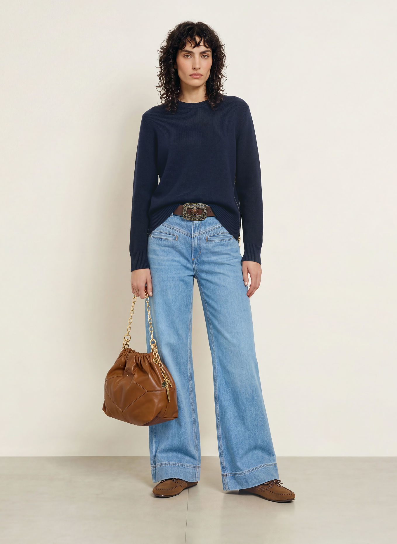 ba&sh Cashmere-Pullover CHEYLA: DUNKELBLAU