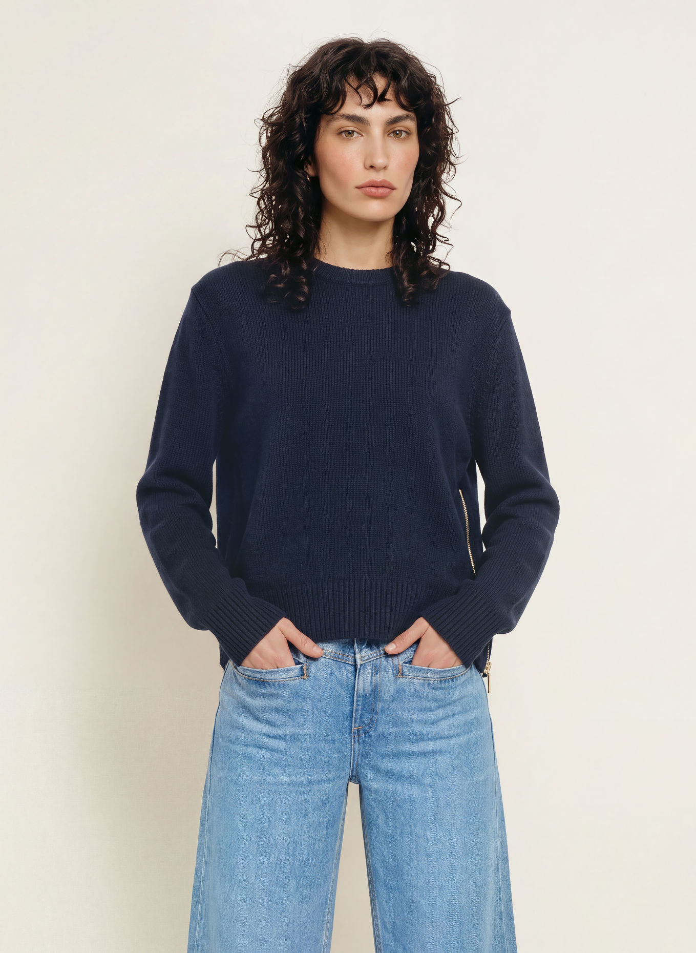 ba&sh Cashmere-Pullover CHEYLA: DUNKELBLAU