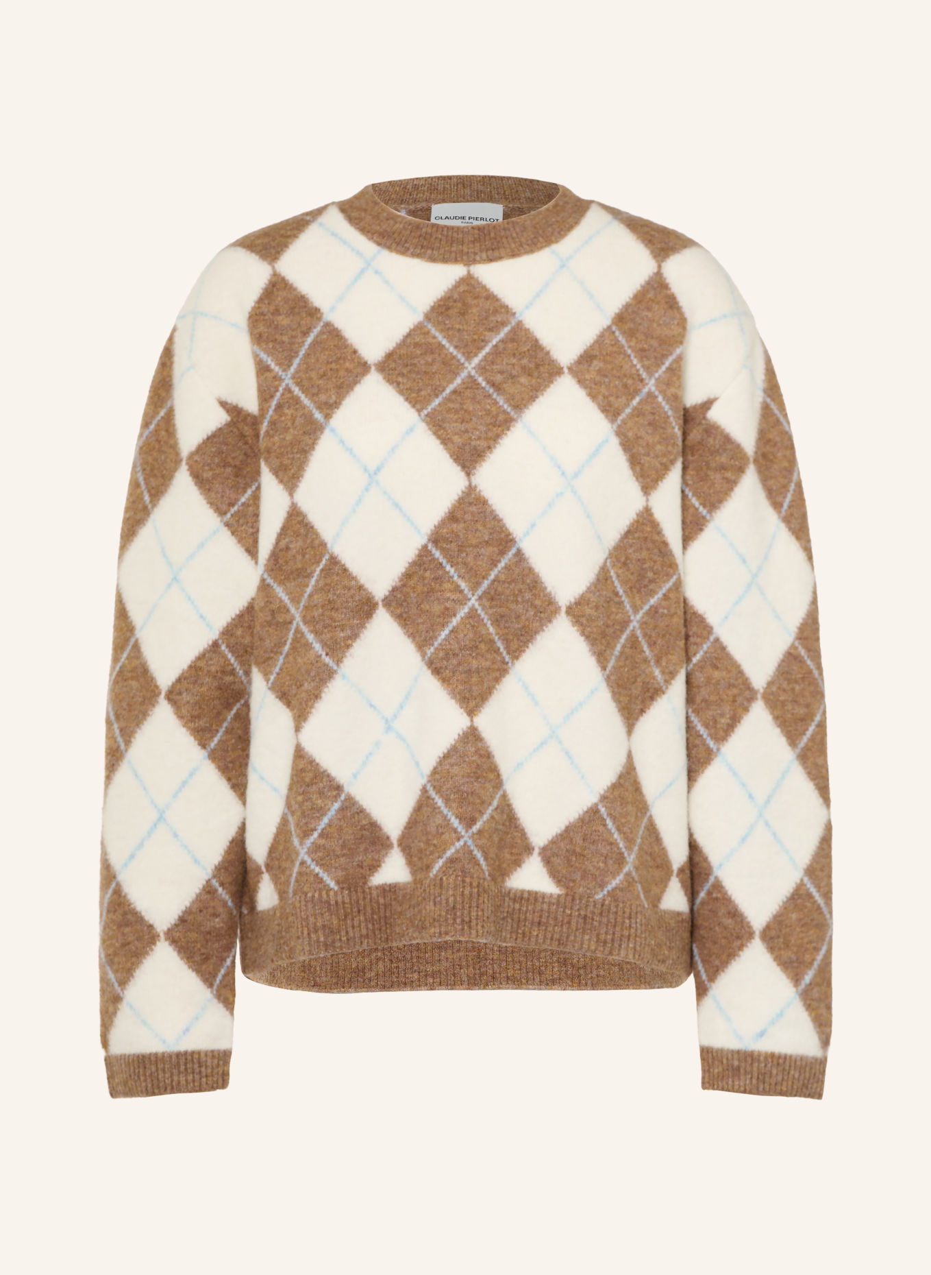 CLAUDIE PIERLOT Pullover: BEIGE / BRAUN / HELLBLAU