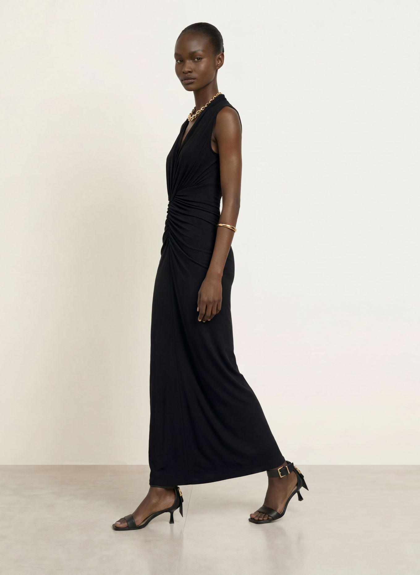 ALLSAINTS Jerseykleid DARIYA: SCHWARZ