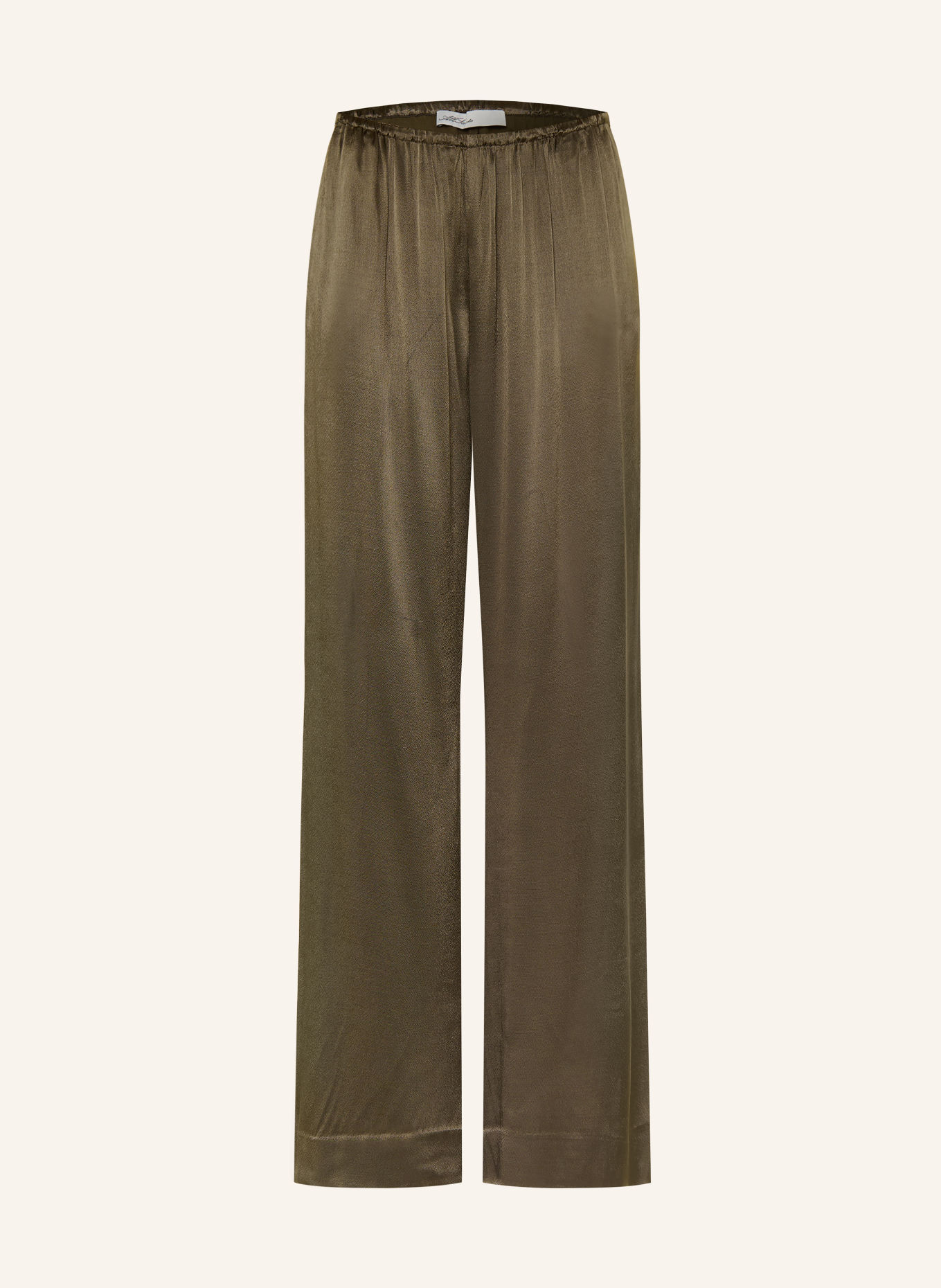 ALLSAINTS Marlene-byxor LYCIA i satin: KHAKI