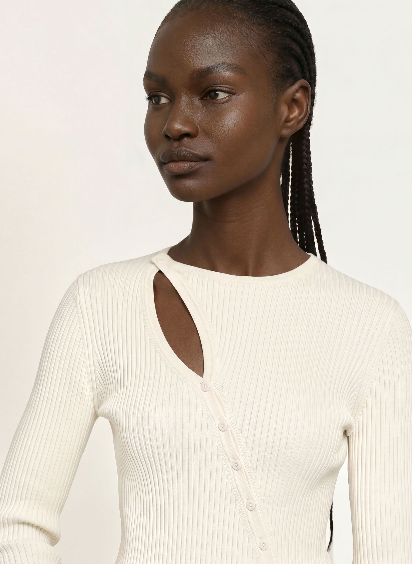 ALLSAINTS Gilet CRUZ: ÉCRU