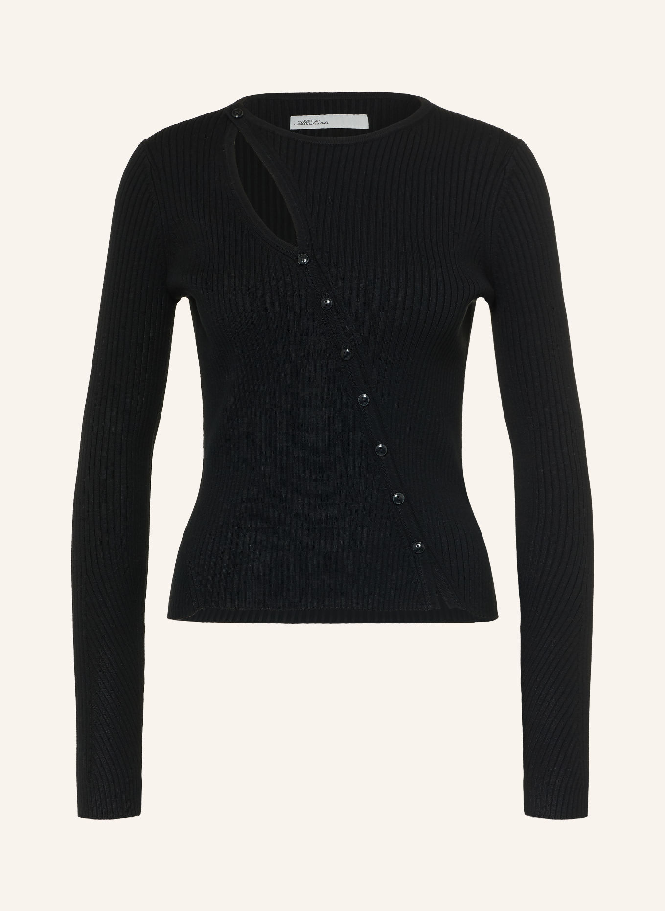 ALLSAINTS Strickjacke CRUZ: SCHWARZ