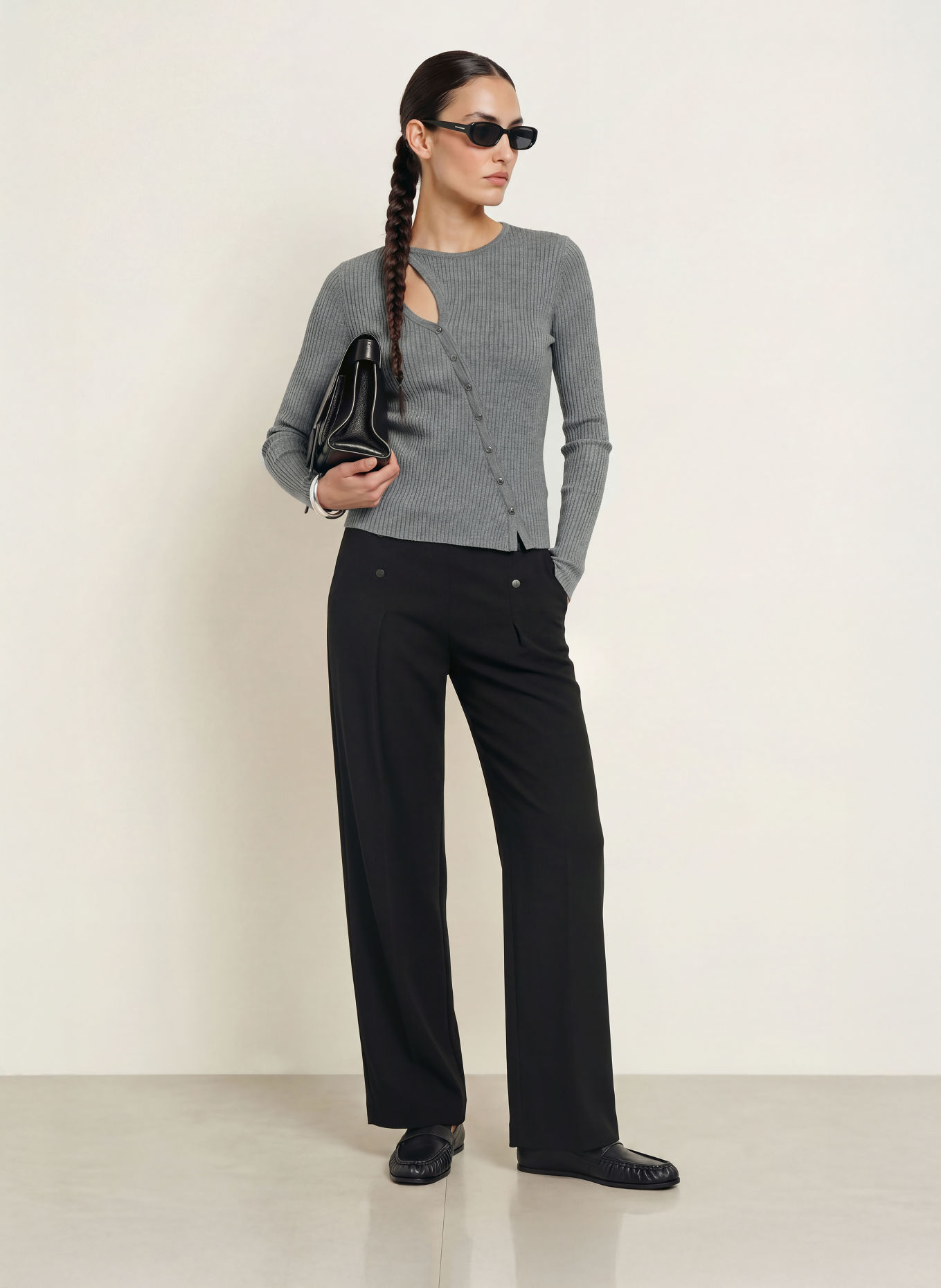 ALLSAINTS Gilet CRUZ: GRIS