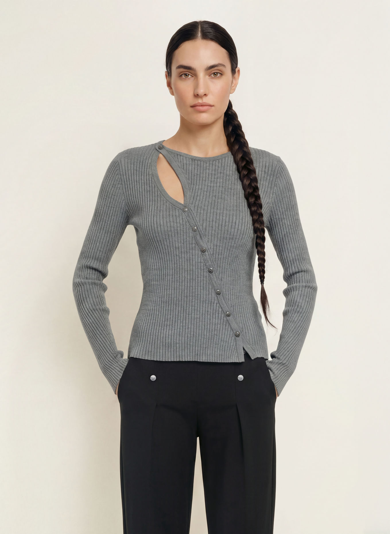 ALLSAINTS Gilet CRUZ: GRIS