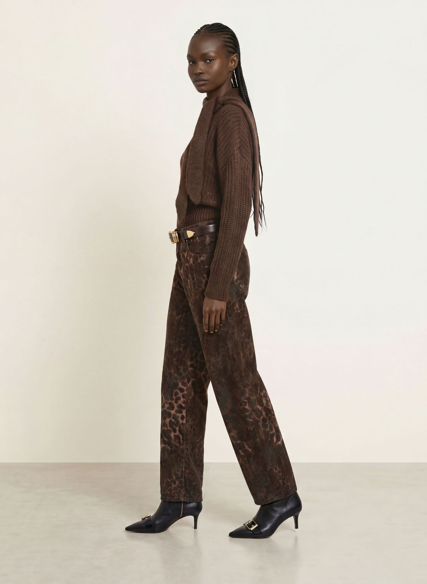 ALLSAINTS Pullover ETTY mit Mohair und Schluppe: DUNKELBRAUN