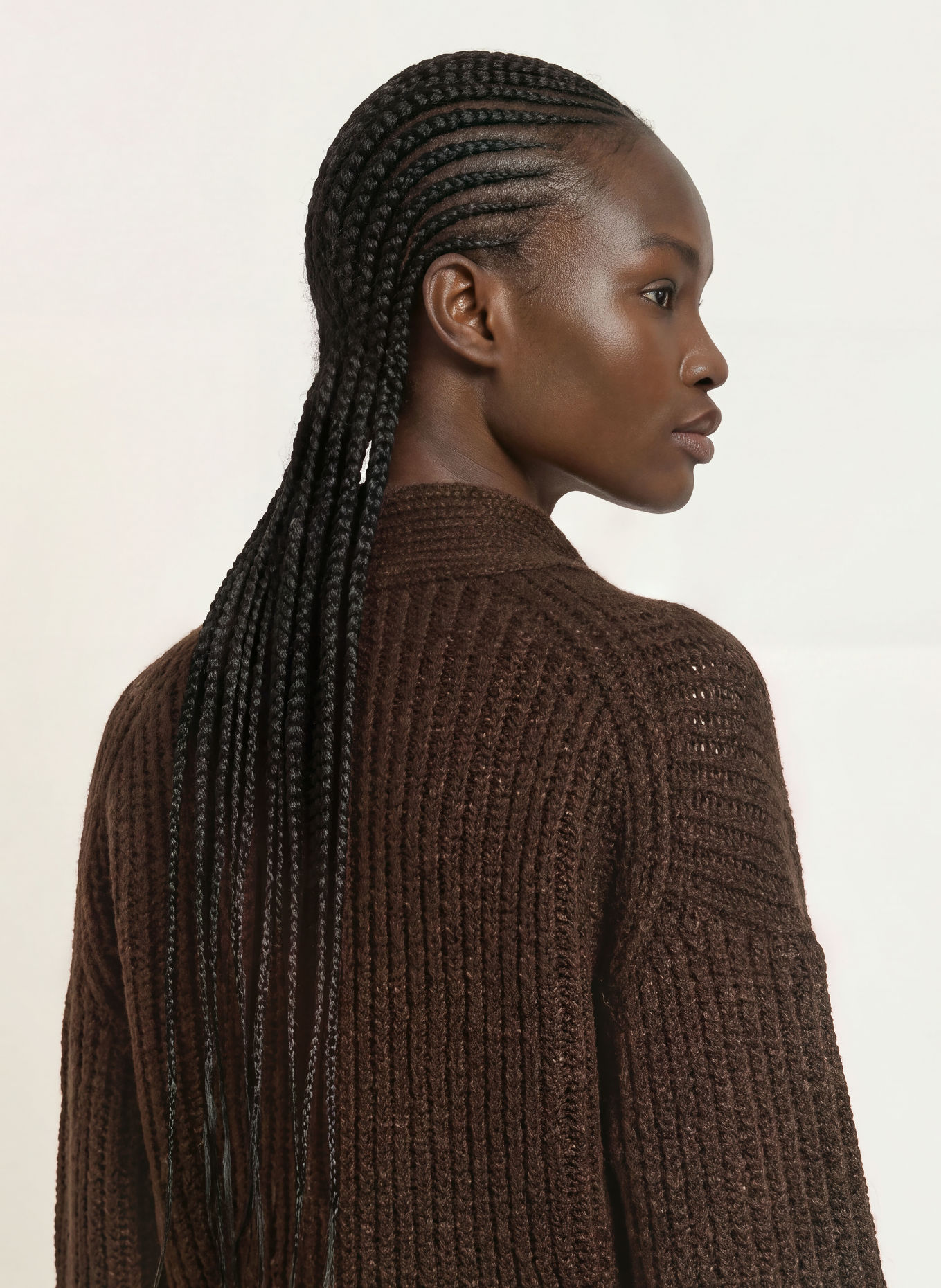 ALLSAINTS Pullover ETTY mit Mohair und Schluppe: DUNKELBRAUN