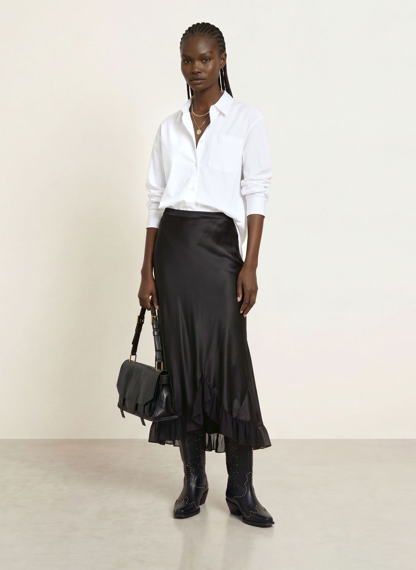 ALLSAINTS Chemisier oversize KAIA: BLANC