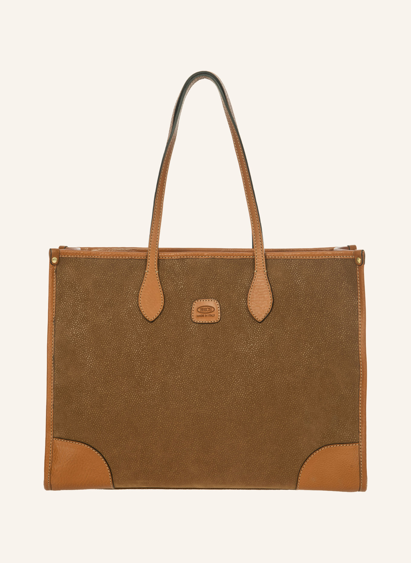 BRIC'S Sac cabas OPERA MEDIUM avec compartiment pour ordinateur portable: MARRON / CHAMEAU