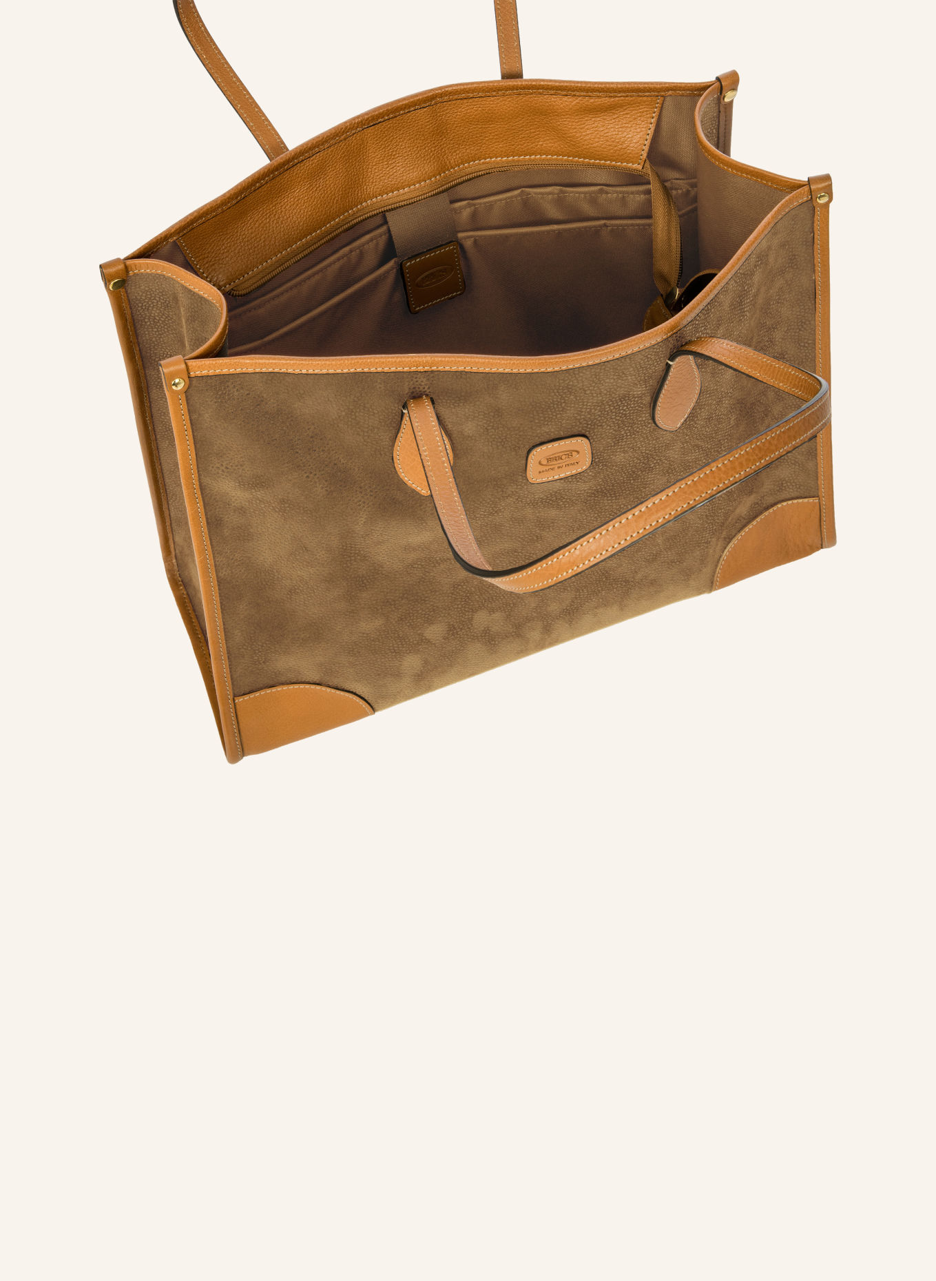 BRIC'S Sac cabas OPERA MEDIUM avec compartiment pour ordinateur portable: MARRON / CHAMEAU