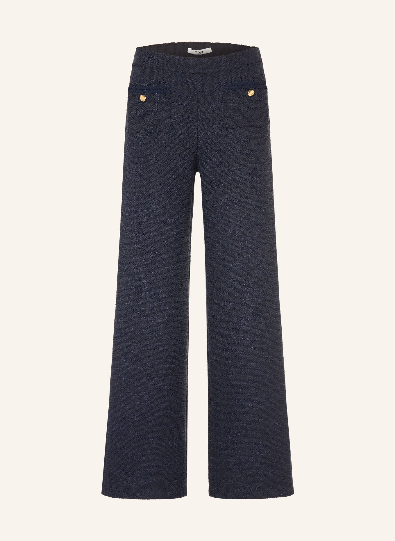 maje Tweed-Hose: DUNKELBLAU