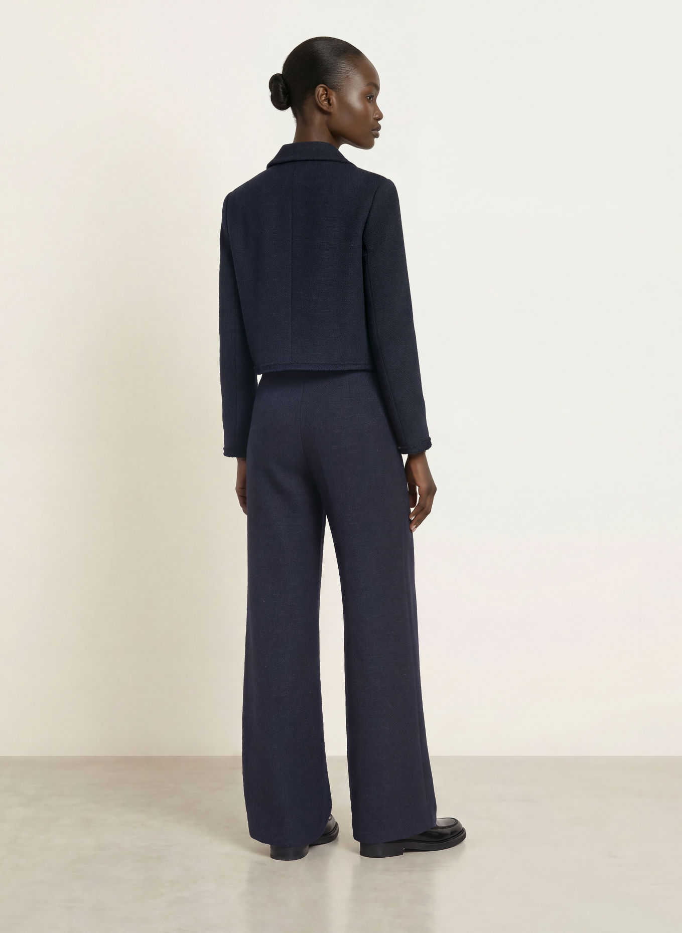 maje Tweed-Hose: DUNKELBLAU