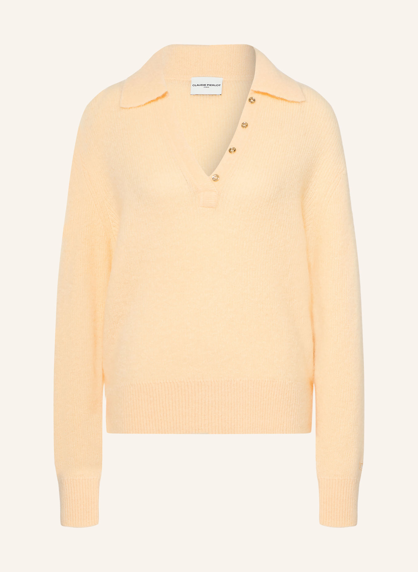 CLAUDIE PIERLOT Sweter z moheru: JASNOŻÓŁTY