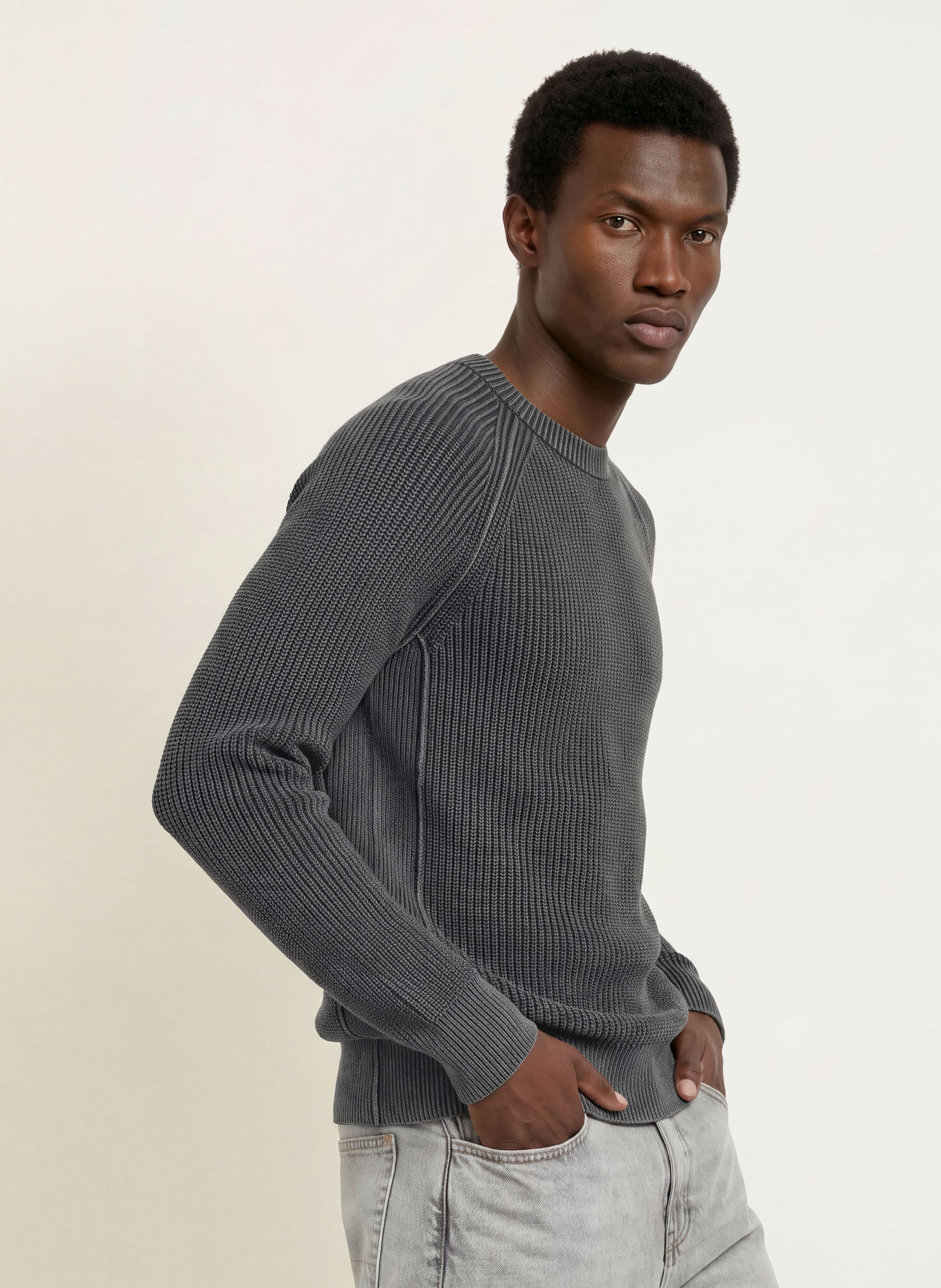 ALLSAINTS Trui KIT: DONKERGRIJS / ZWART