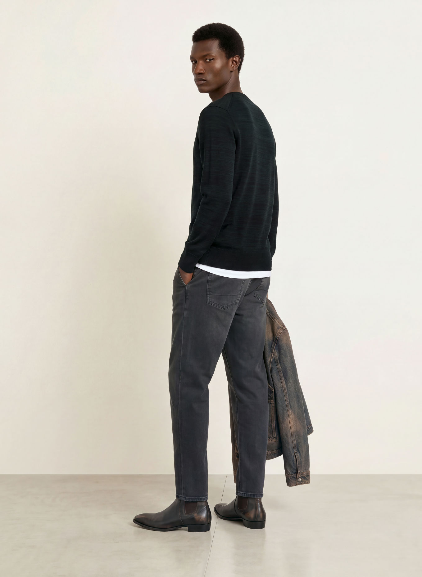 ALLSAINTS Pullover BETON: SCHWARZ