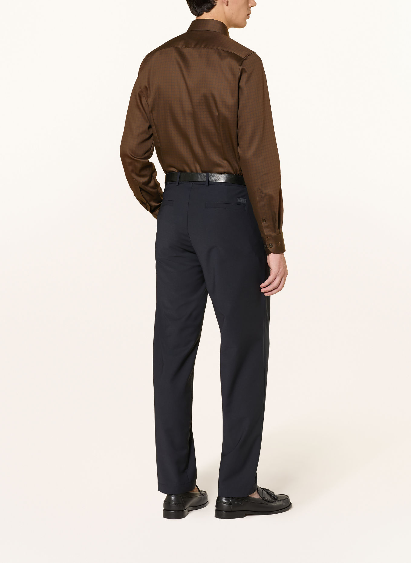 OLYMP Hemd Level Five body fit: DUNKELBRAUN / BRAUN
