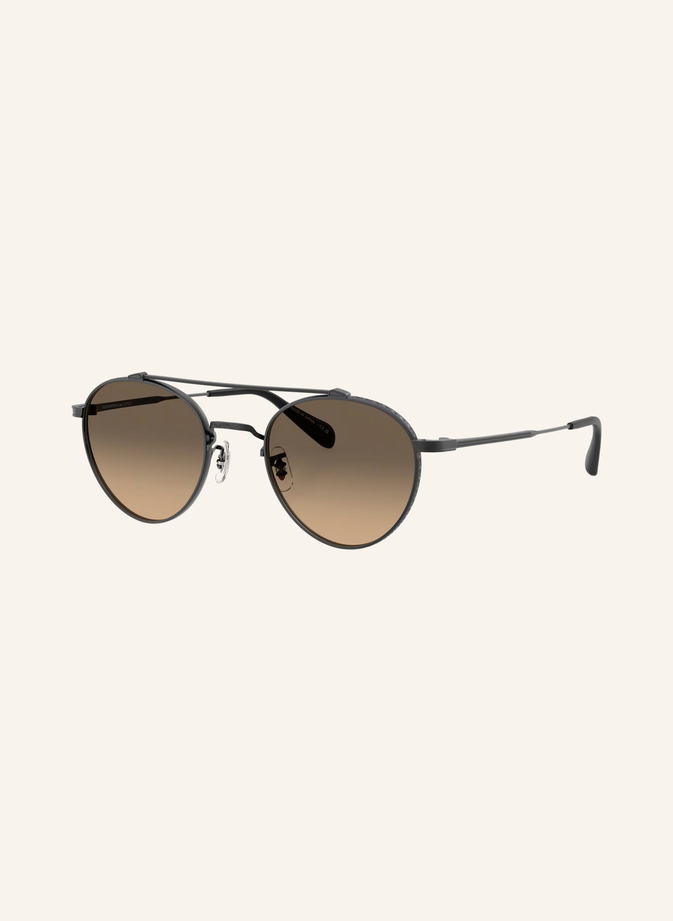 OLIVER PEOPLES Zonnebril OV1223ST BRUNNER: MAT ZWART/BRUIN VERLOOP