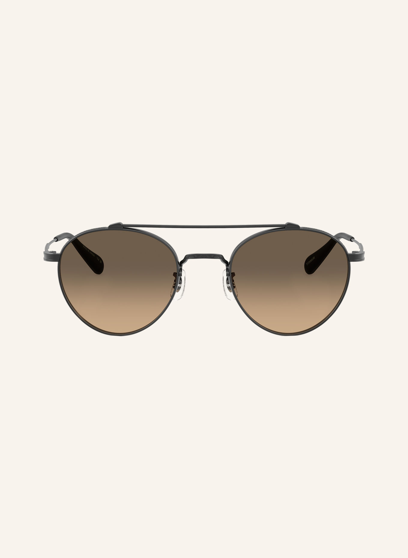 OLIVER PEOPLES Zonnebril OV1223ST BRUNNER: MAT ZWART/BRUIN VERLOOP