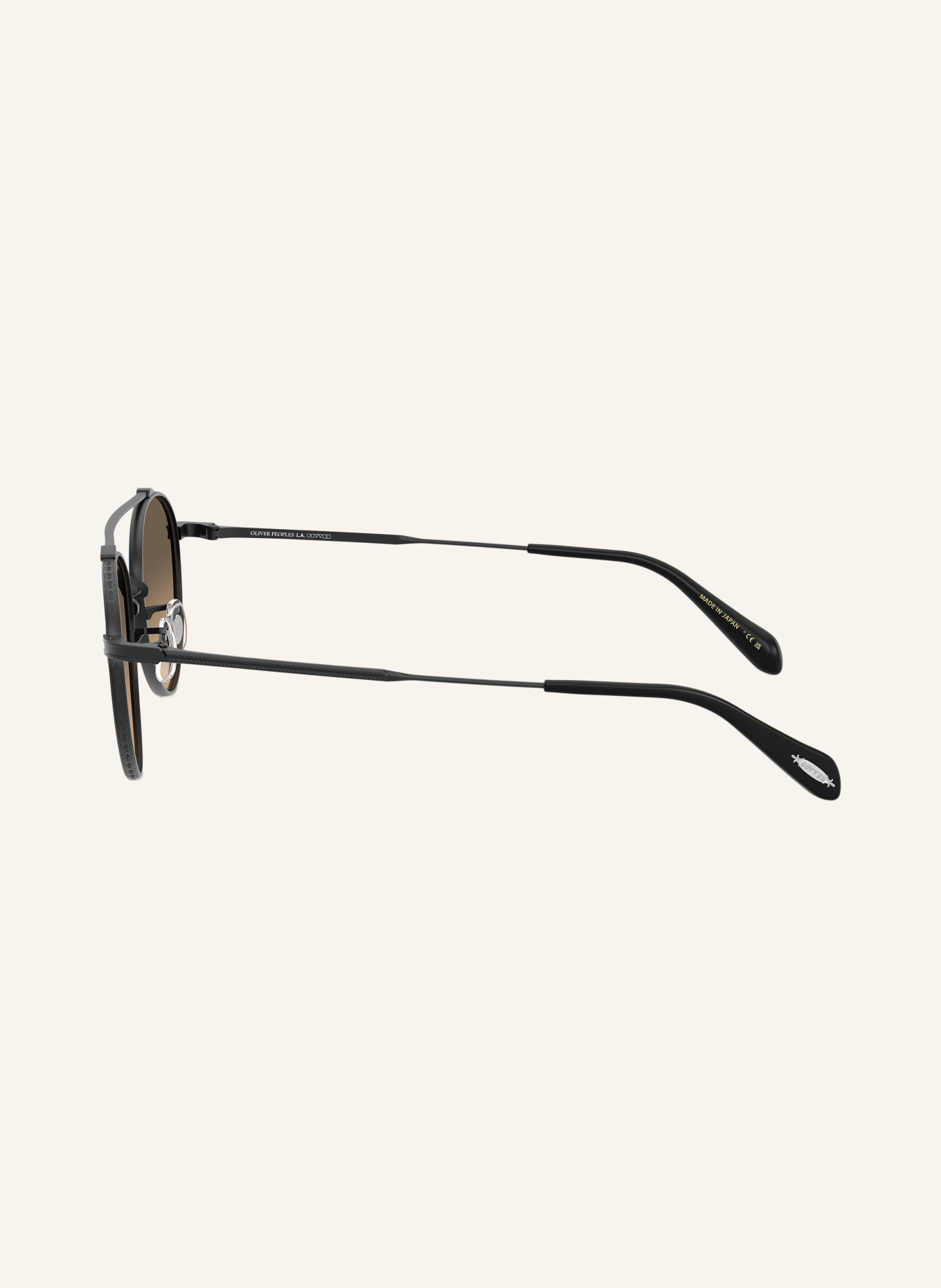 OLIVER PEOPLES Zonnebril OV1223ST BRUNNER: MAT ZWART/BRUIN VERLOOP