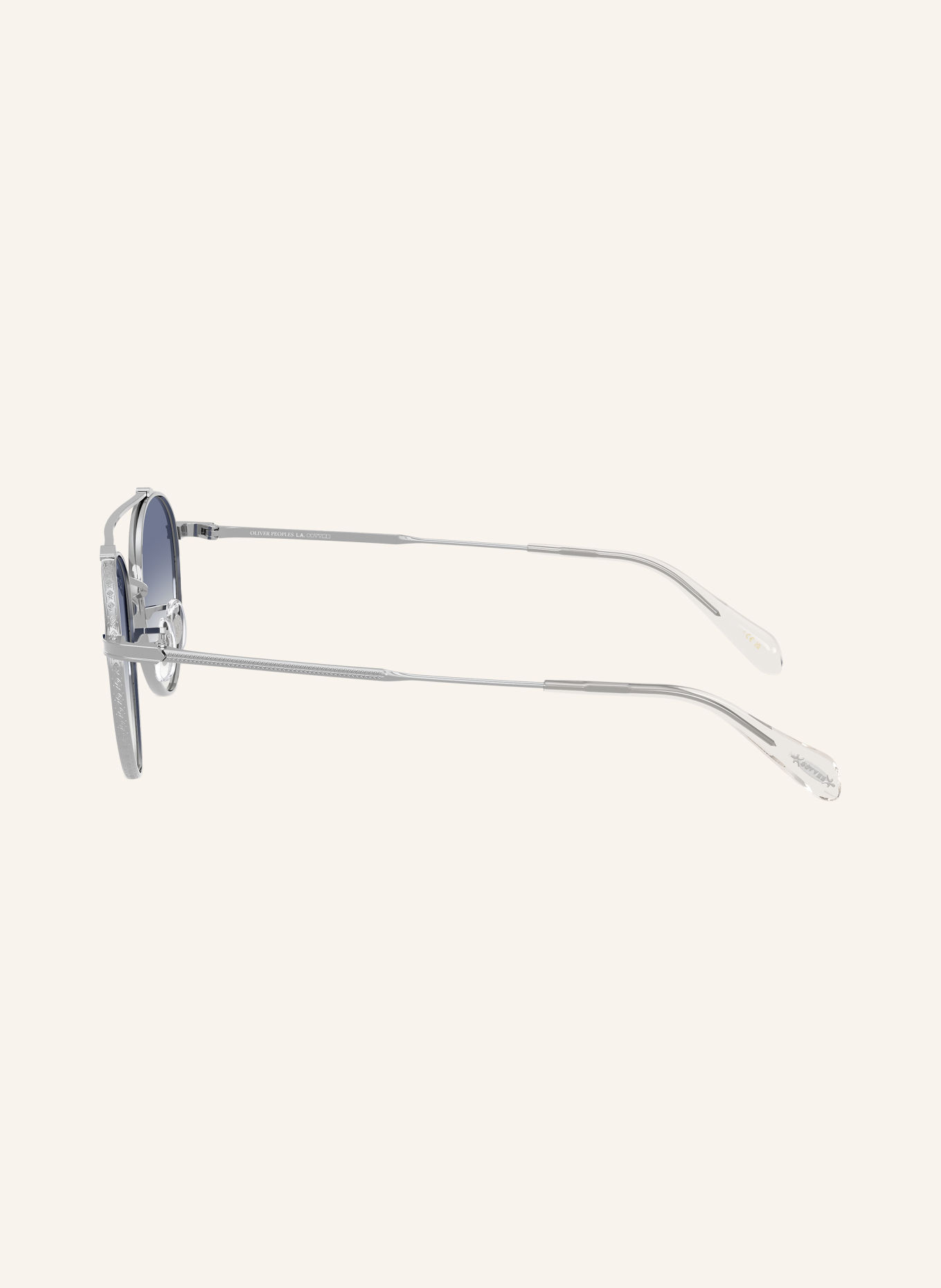 OLIVER PEOPLES OV1223ST BRUNNER Sunglasses: SILVER/LIGHT BLUE GRADIENT