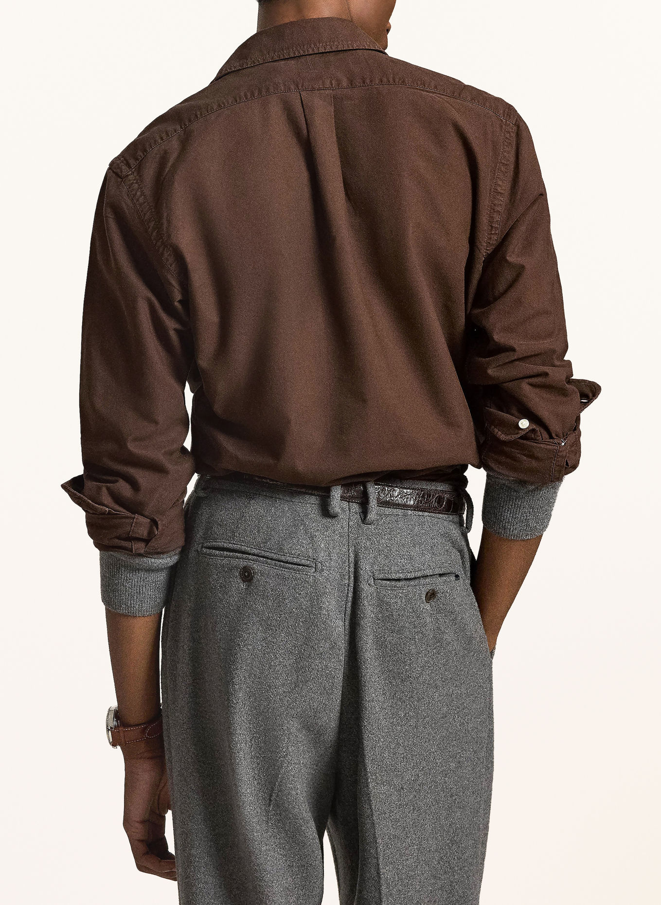 POLO RALPH LAUREN Oxfordhemd Custom Fit: DUNKELBRAUN