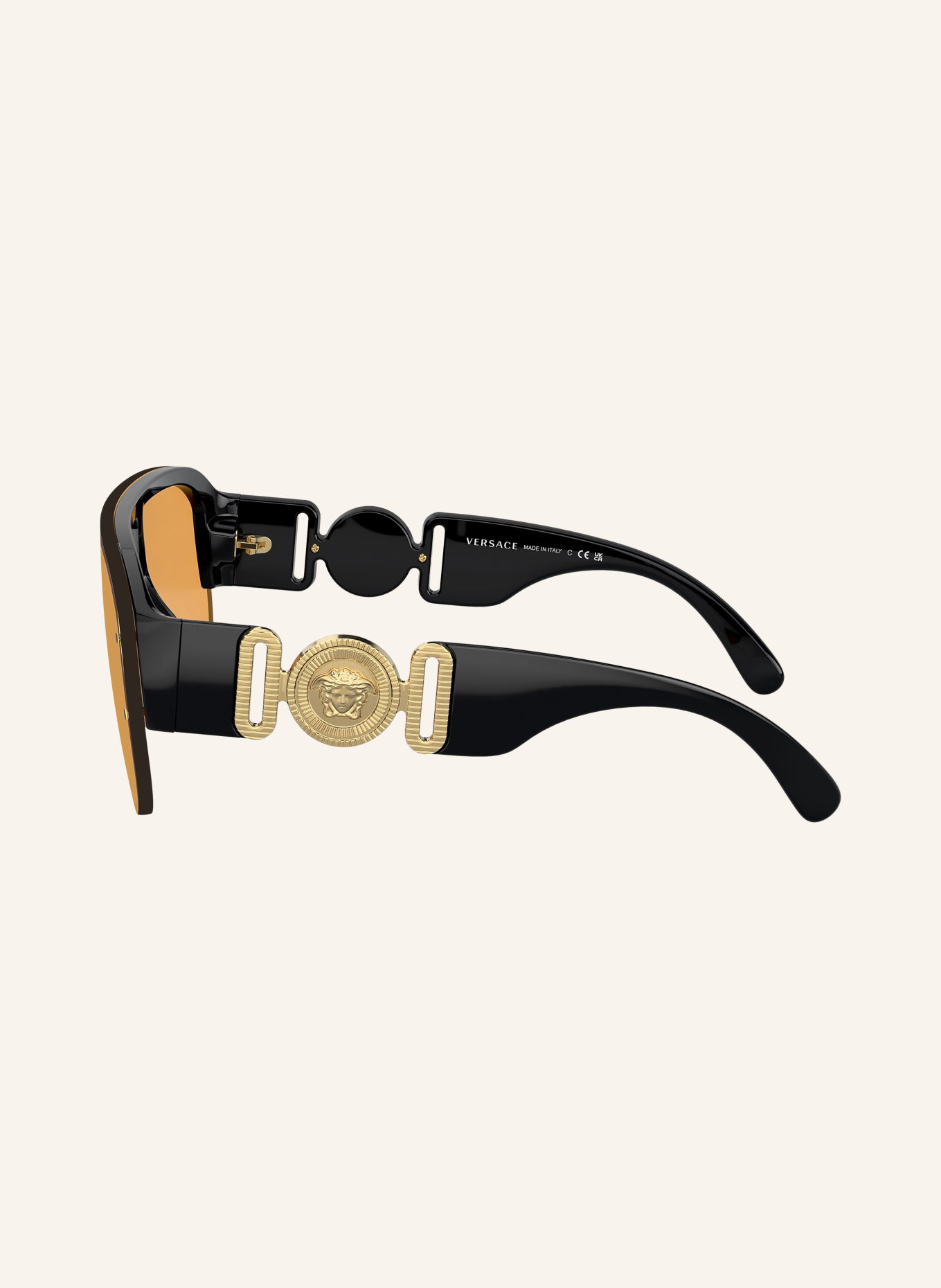 VERSACE Zonnebril VE4391: ZWART/ORANJE