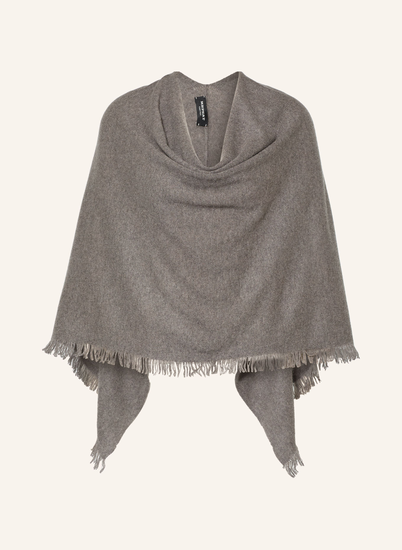 REPEAT Cashmere poncho: GRAY
