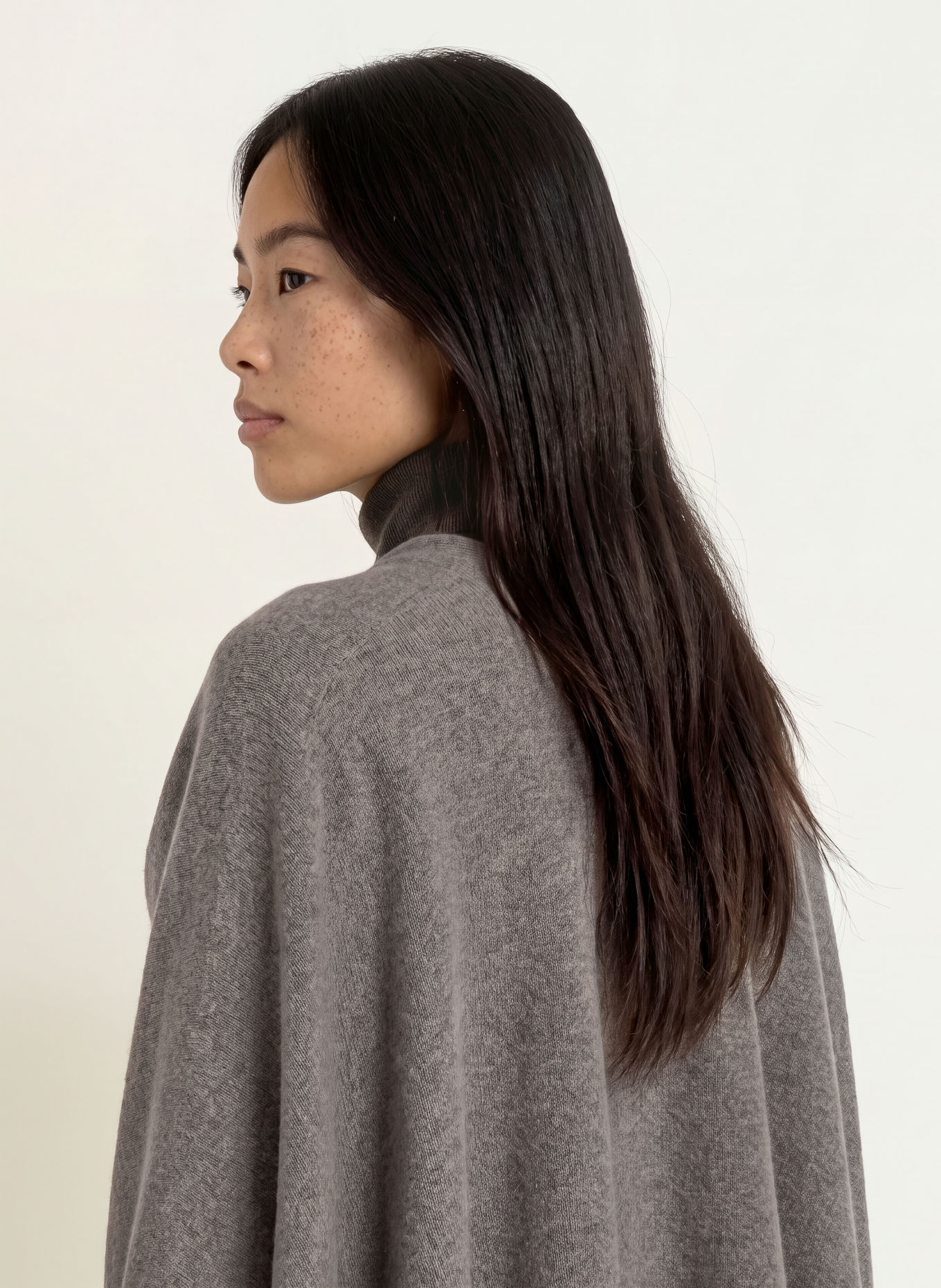 REPEAT Cashmere poncho: GRAY
