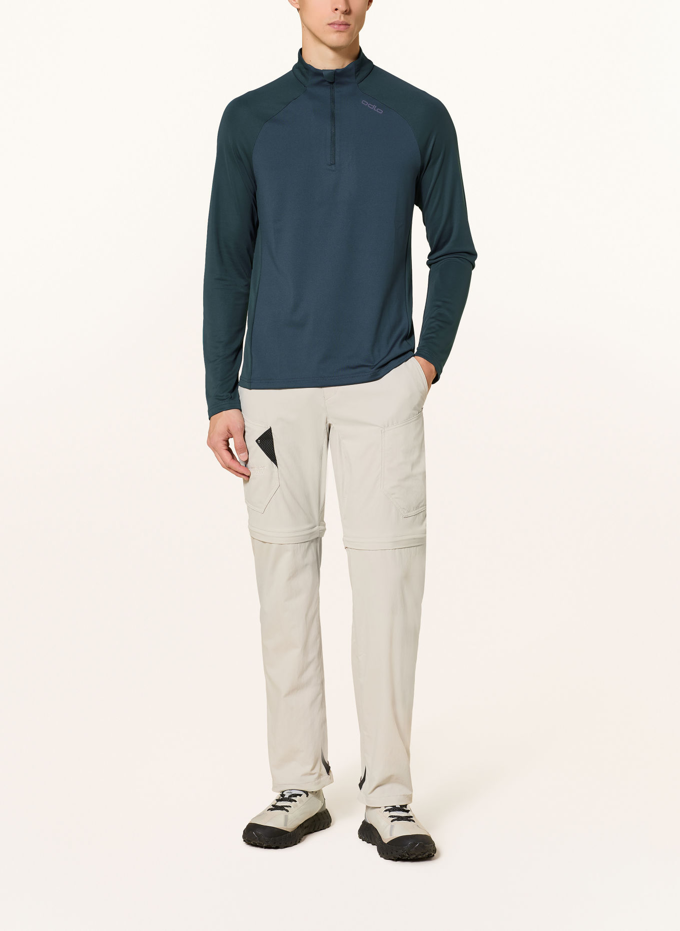 odlo Tricou de alergare ESSENTIAL CERAMIWARM: PETROL