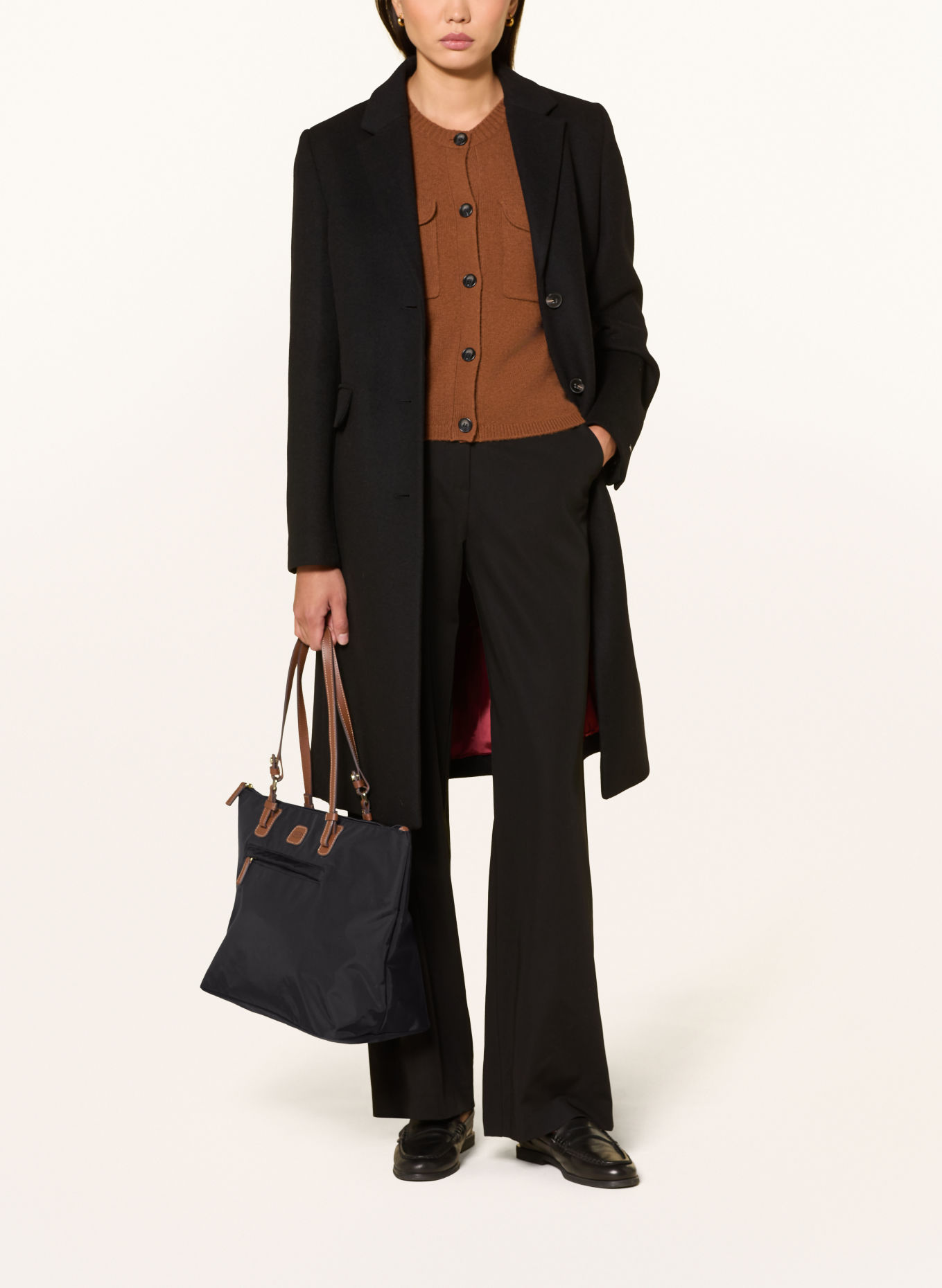 BRIC'S Geantă de cumpărături X-COLLECTION cu husă: NEGRU / AUR / MARO