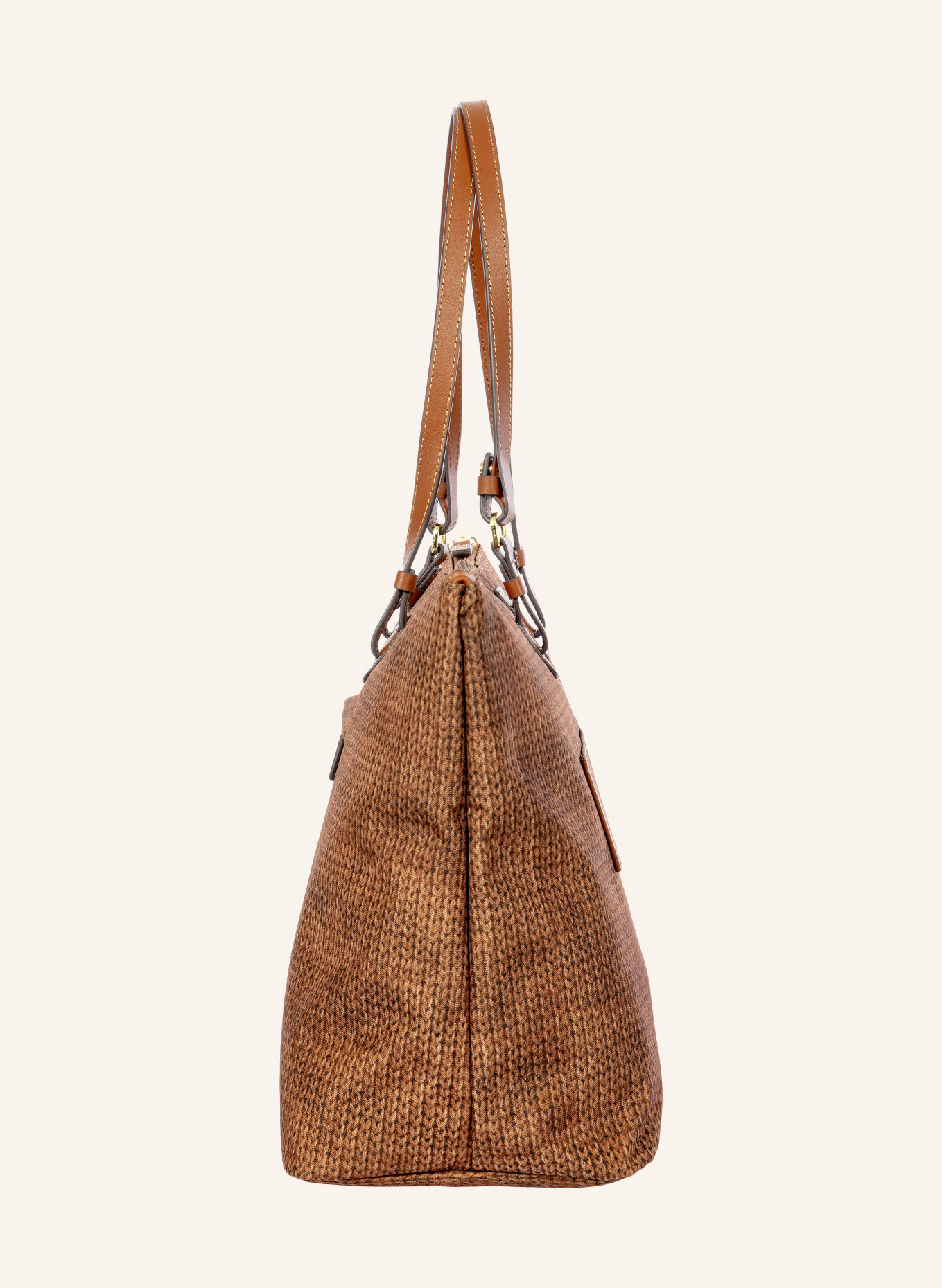 BRIC'S Shopper X-COLLECTION mit Pouch: BRAUN / GOLD