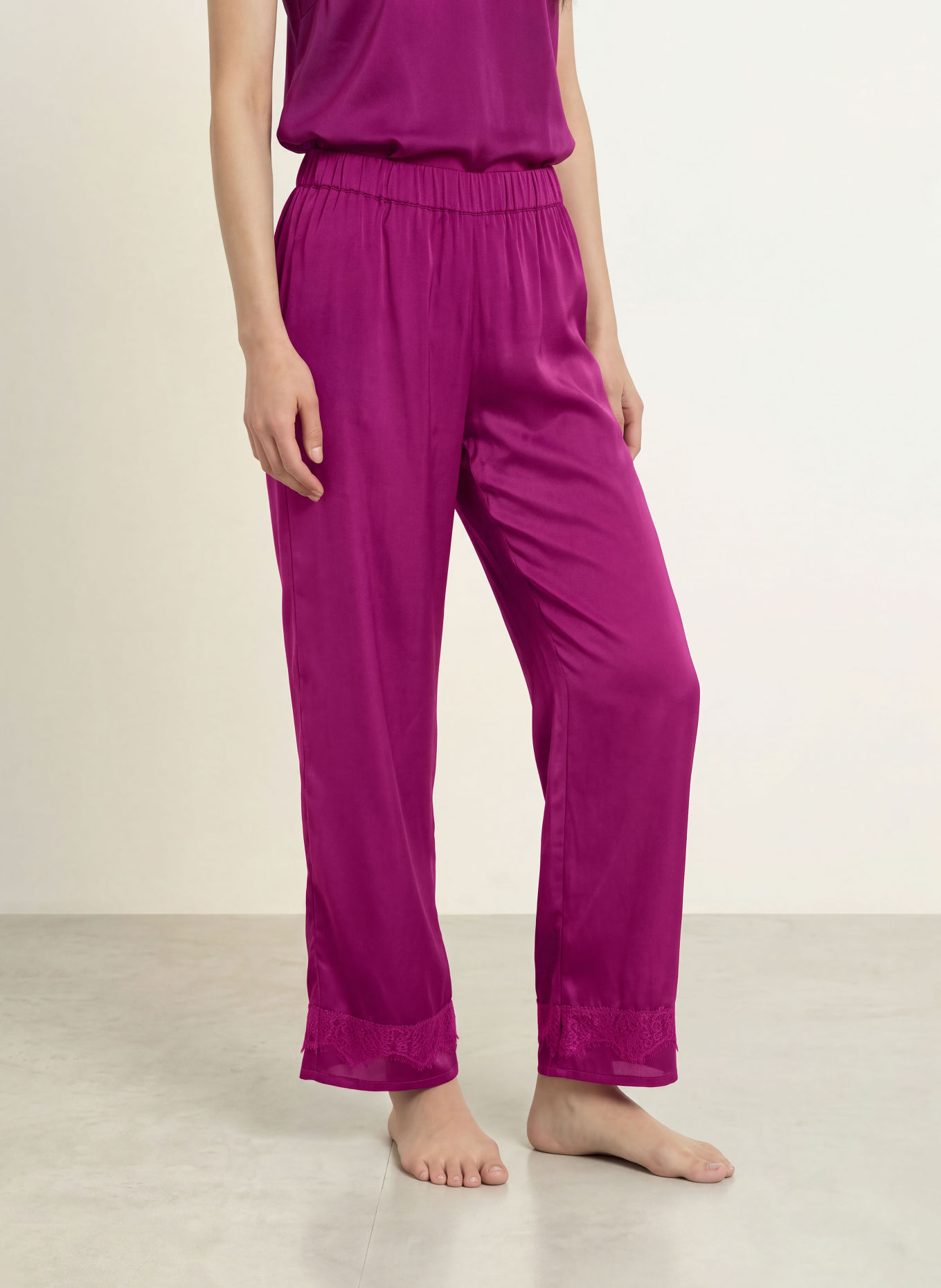 SIMONE PÉRÈLE Sömnbyxor SATIN SECRETS i satin: LILA
