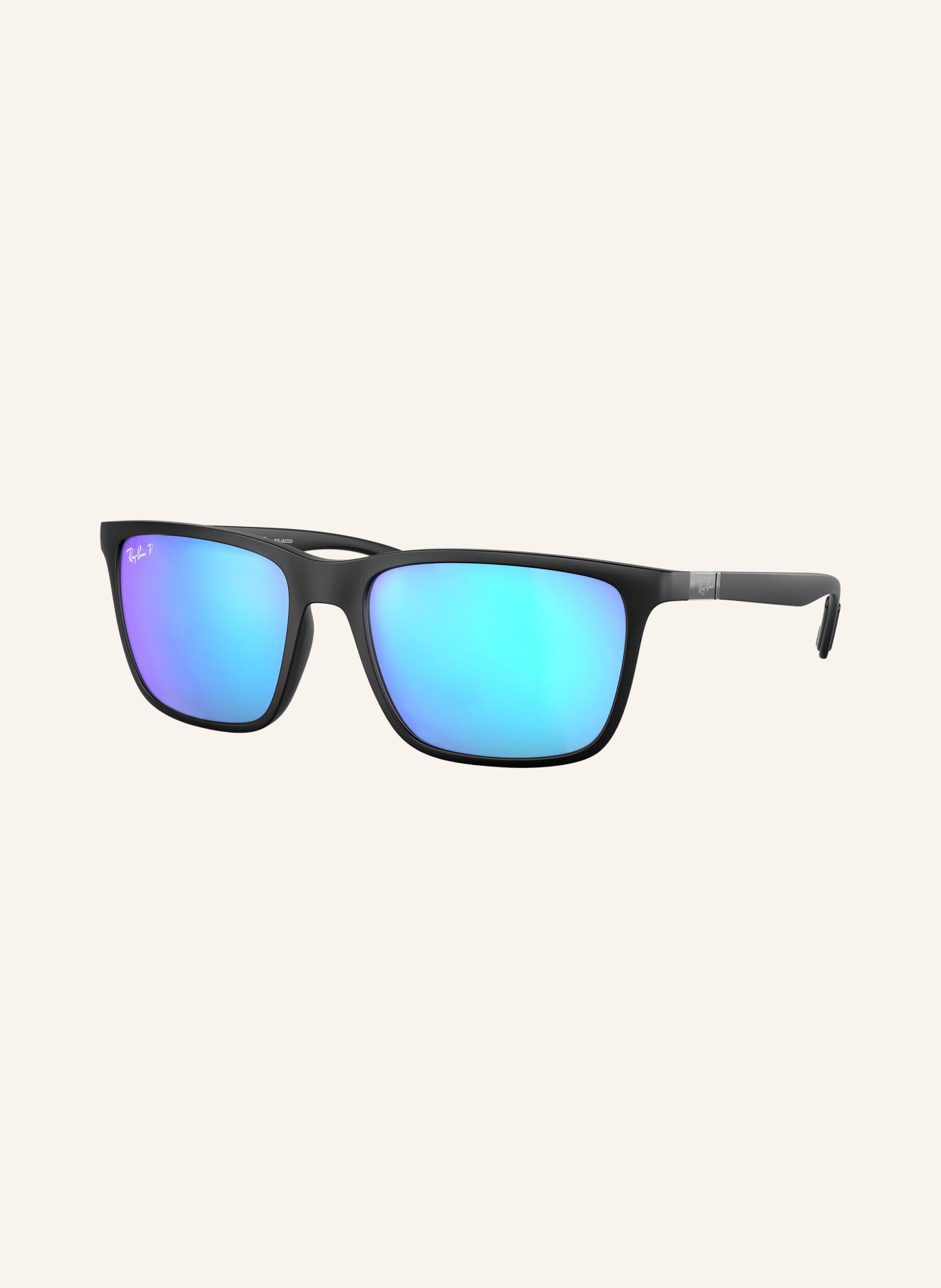 Ray-Ban Solbrille RB4385: MATSORT/GRØN POLARISERET