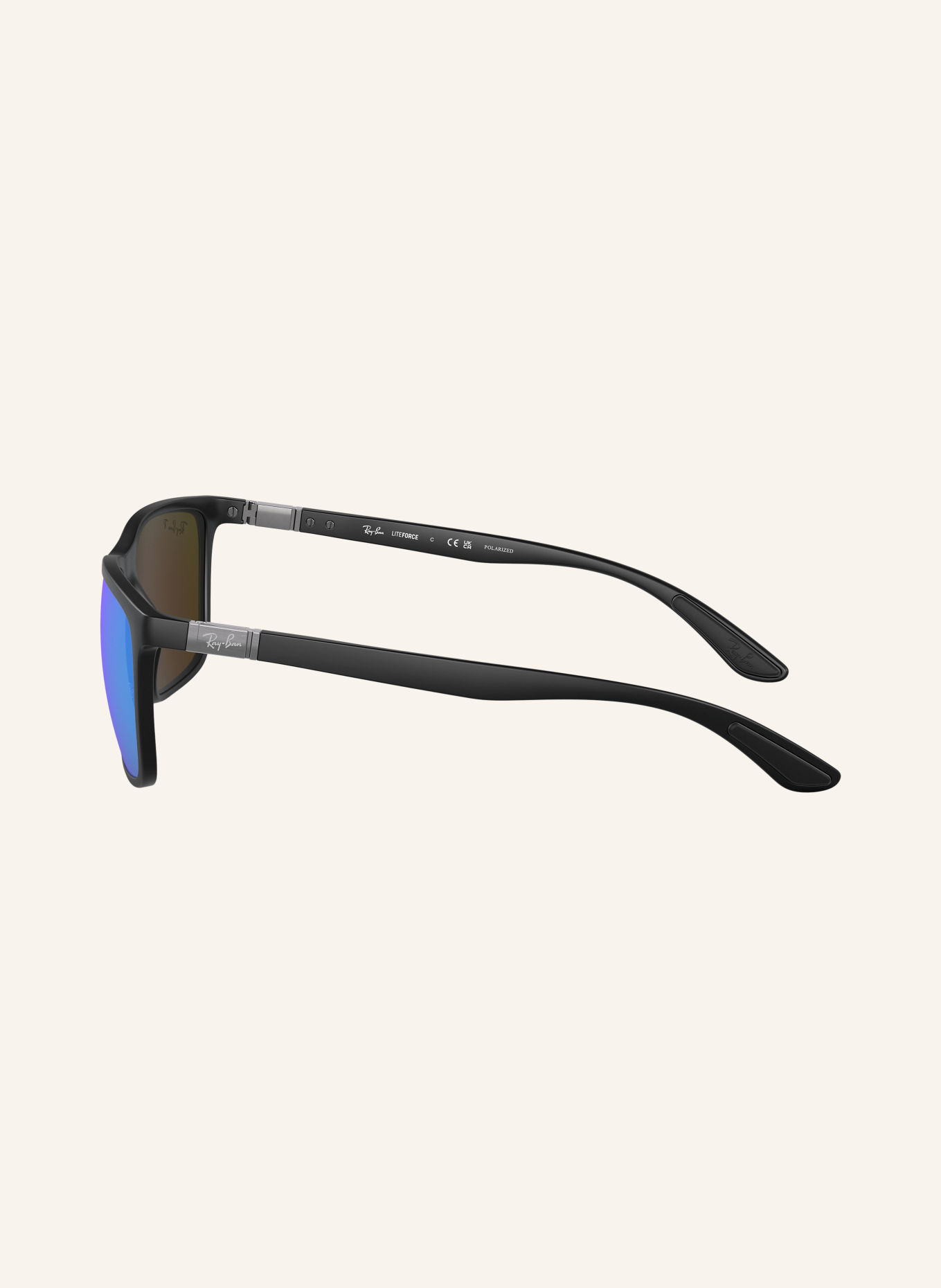Ray-Ban Solbrille RB4385: MATSORT/GRØN POLARISERET