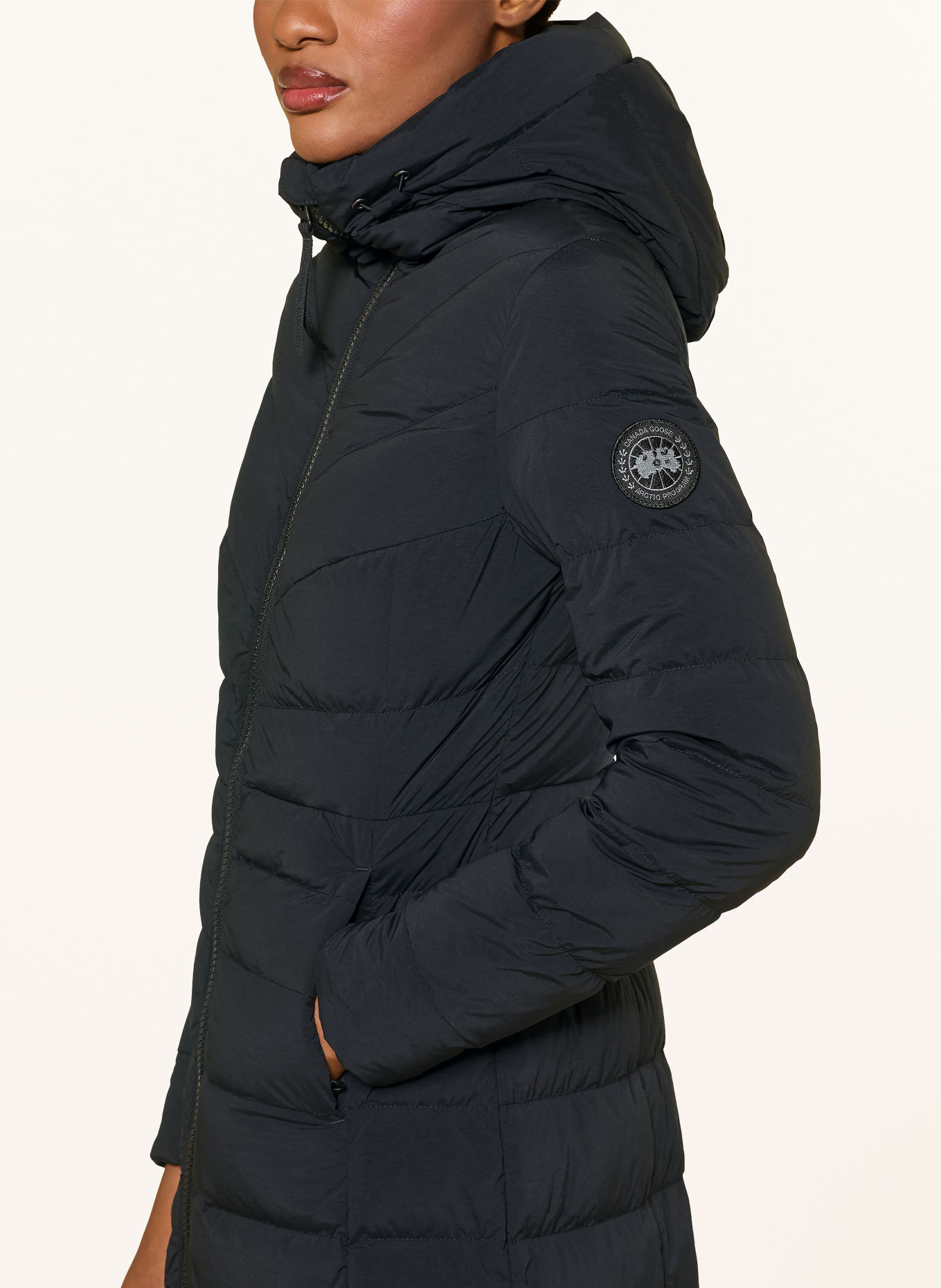 CANADA GOOSE Down coat CLAIR: BLACK