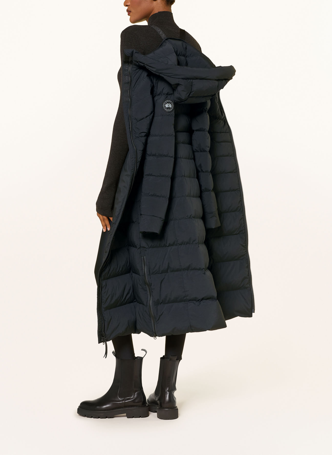 CANADA GOOSE Down coat CLAIR: BLACK