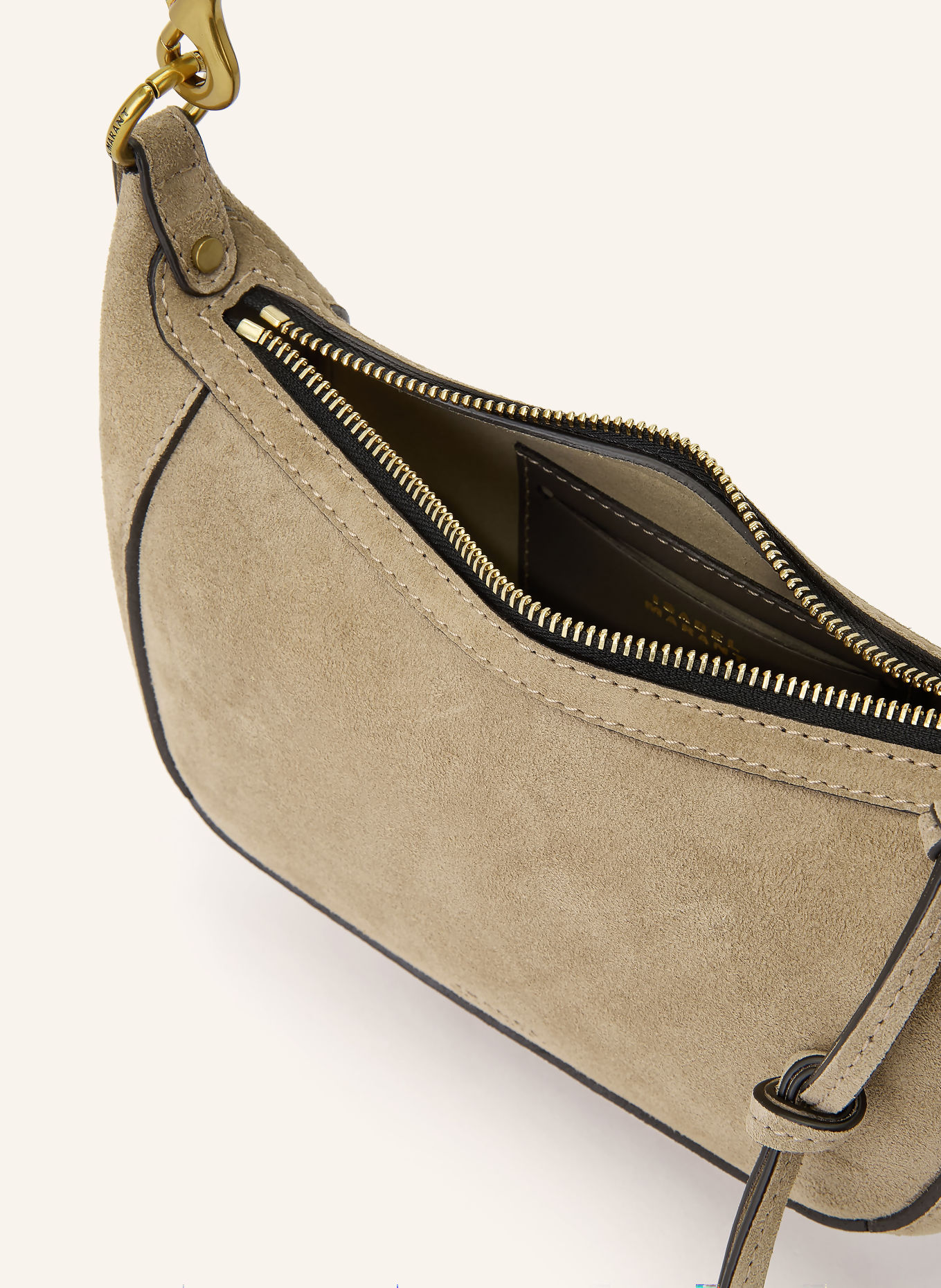 ISABEL MARANT Umhängetasche OSKAN MOON: BEIGE / GOLD