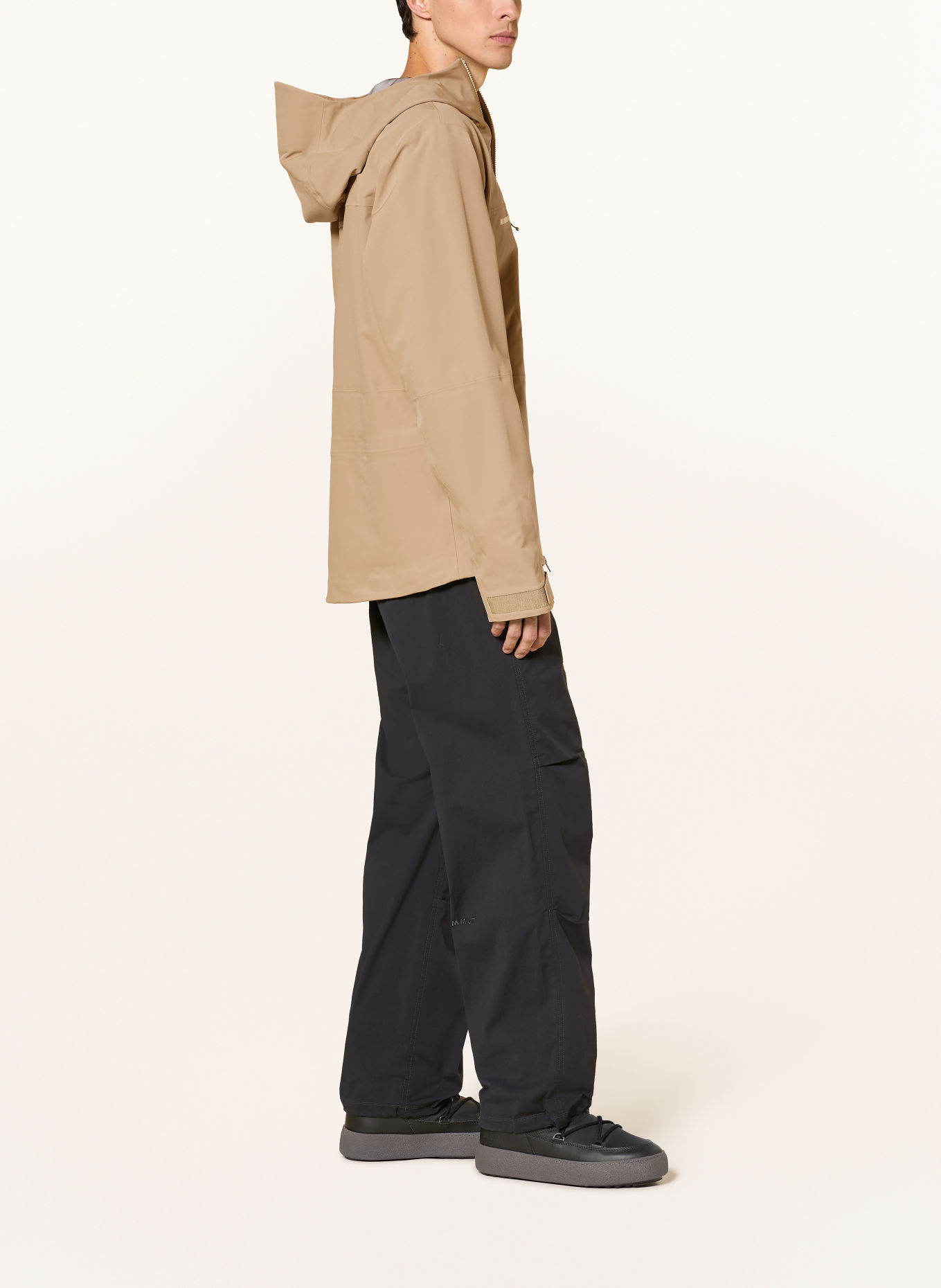 MAMMUT Hardshell-Skijacke STONEY: BEIGE / DUNKELGRAU