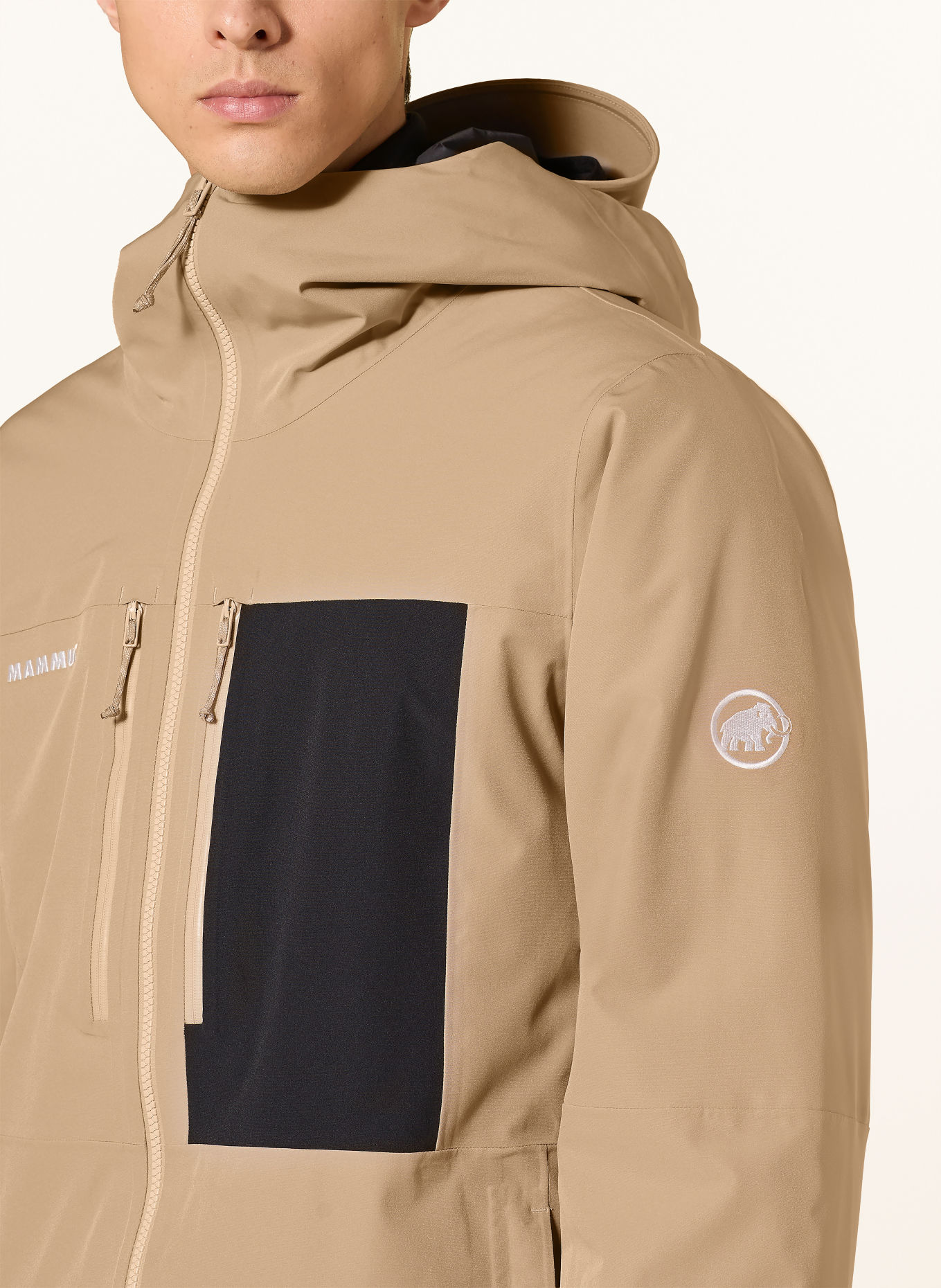 MAMMUT Skijacke STONEY: BEIGE / DUNKELGRAU