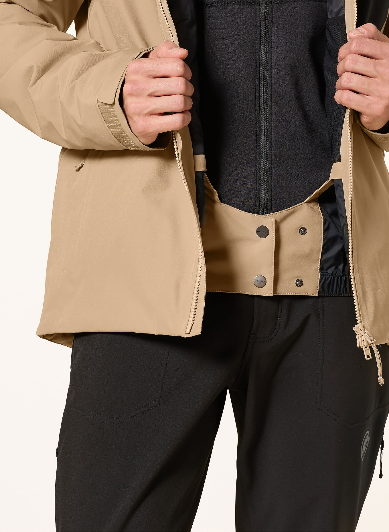 MAMMUT Skijacke STONEY: BEIGE / DUNKELGRAU