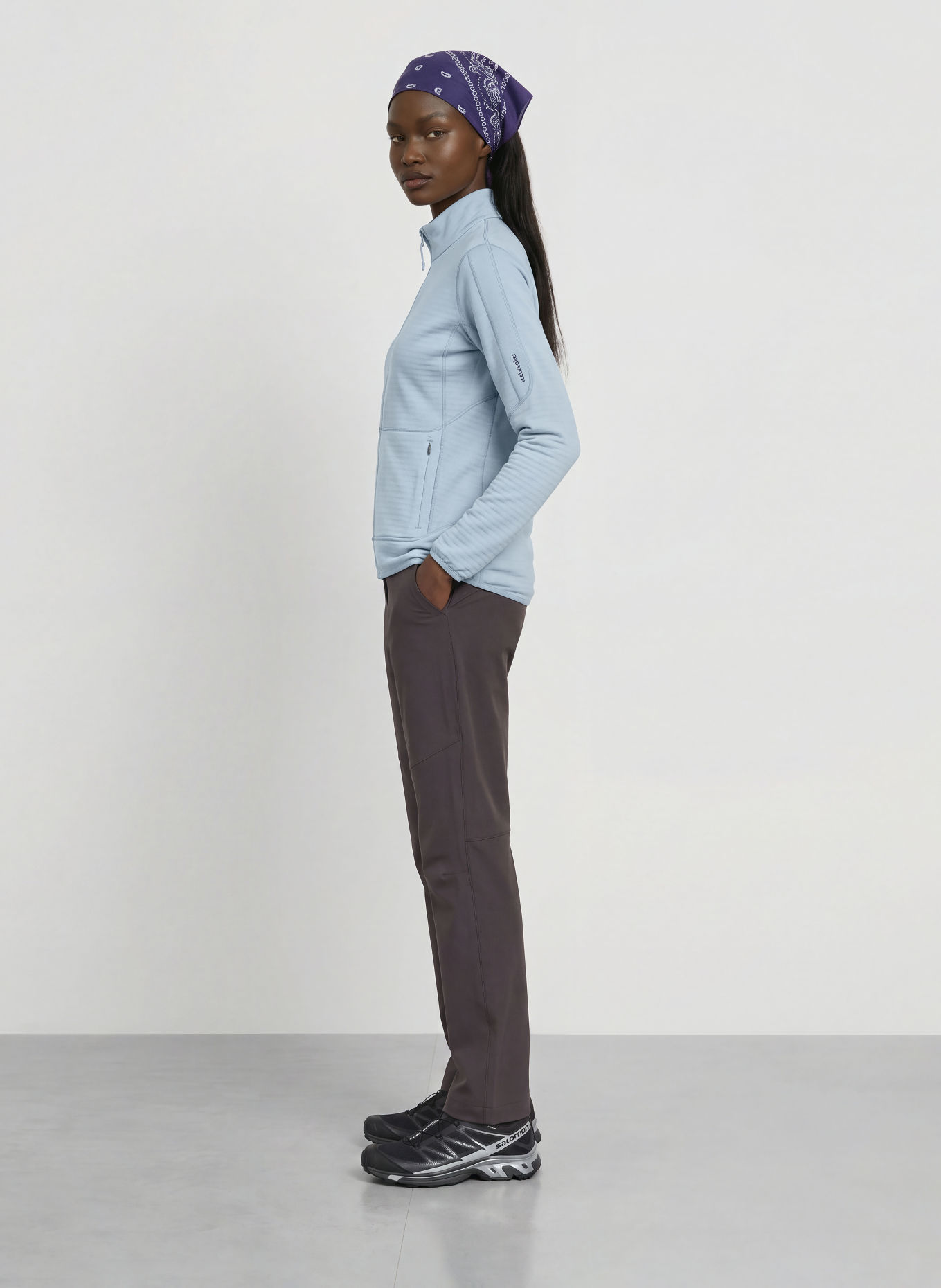 icebreaker Midlayer-jas MERINO 400 REALFLEECE DESCENDER: LICHTBLAUW