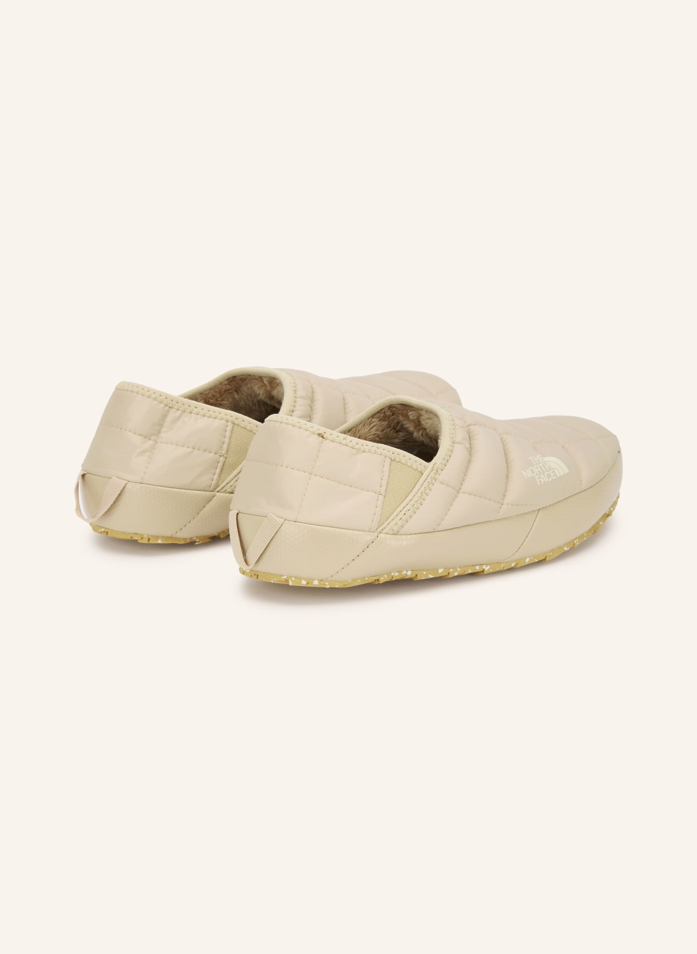 THE NORTH FACE THERMOBALL™ TRACTION slippers with faux fur: TAUPE