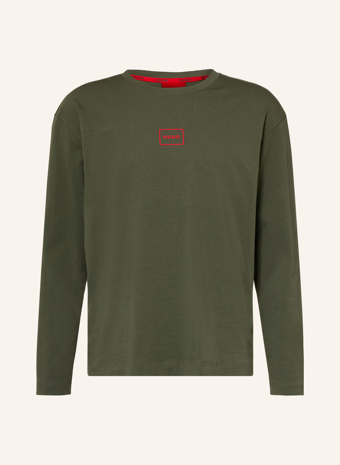 HUGO Schlafshirt LAZE: DUNKELGRÜN