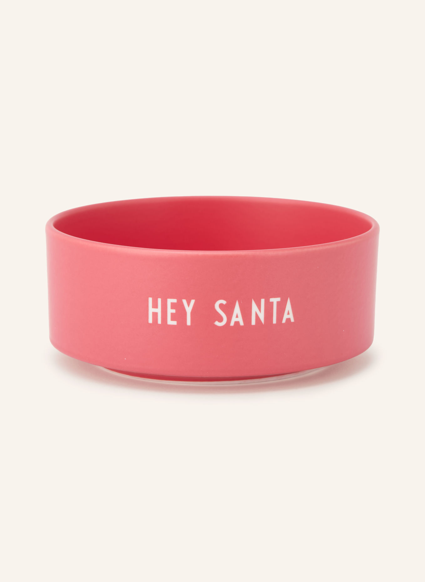DESIGN LETTERS HEY SANTA Bowl: RED / WHITE
